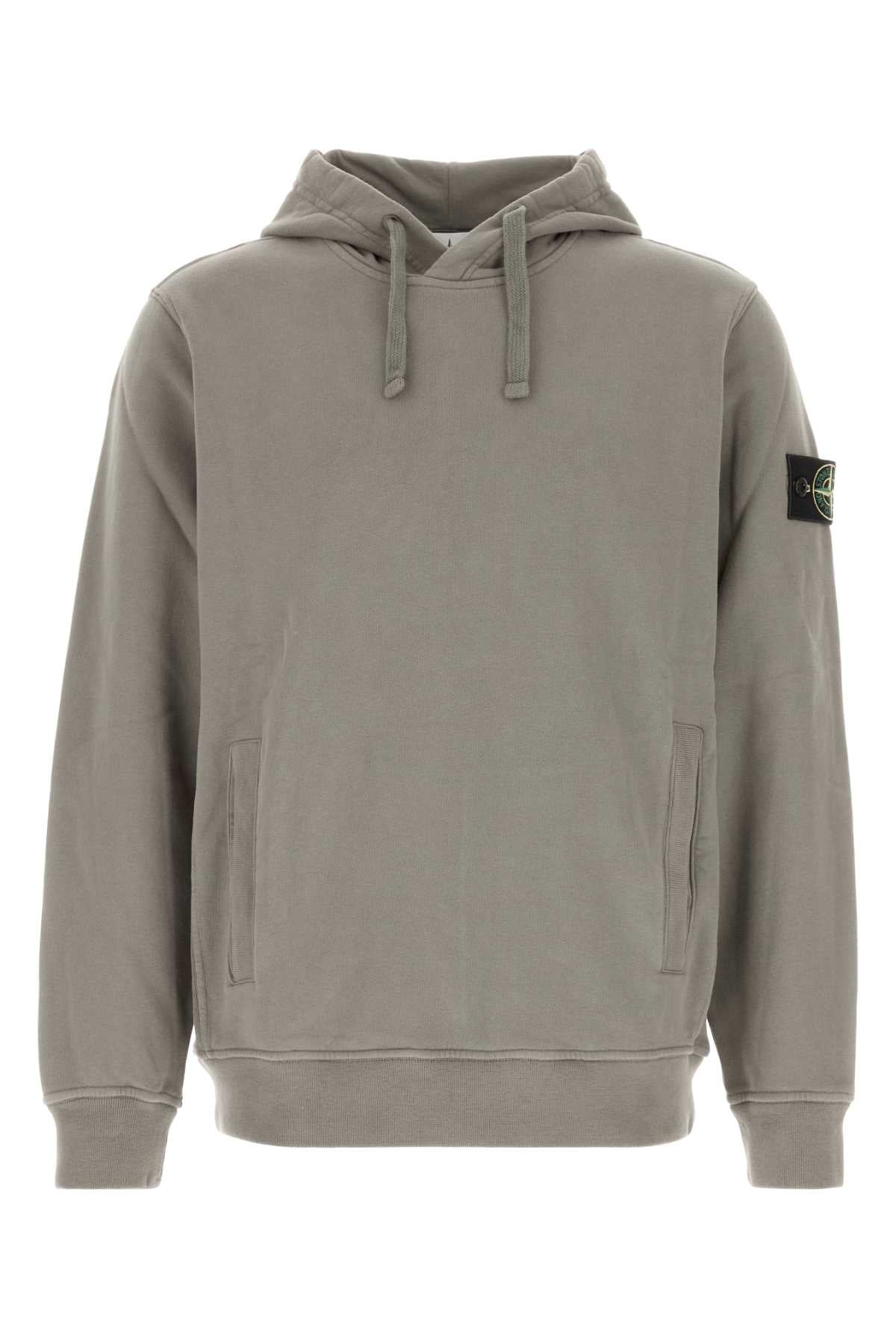 Stone Island Men Grey Cotton Sweatshirt STONE ISLAND
