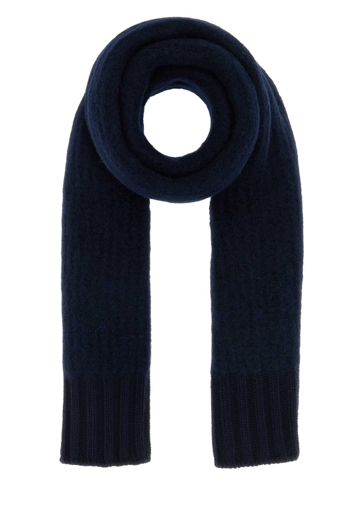 Stone Island Men Midnight Blue Stretch Alpaca Blend Scarf STONE ISLAND