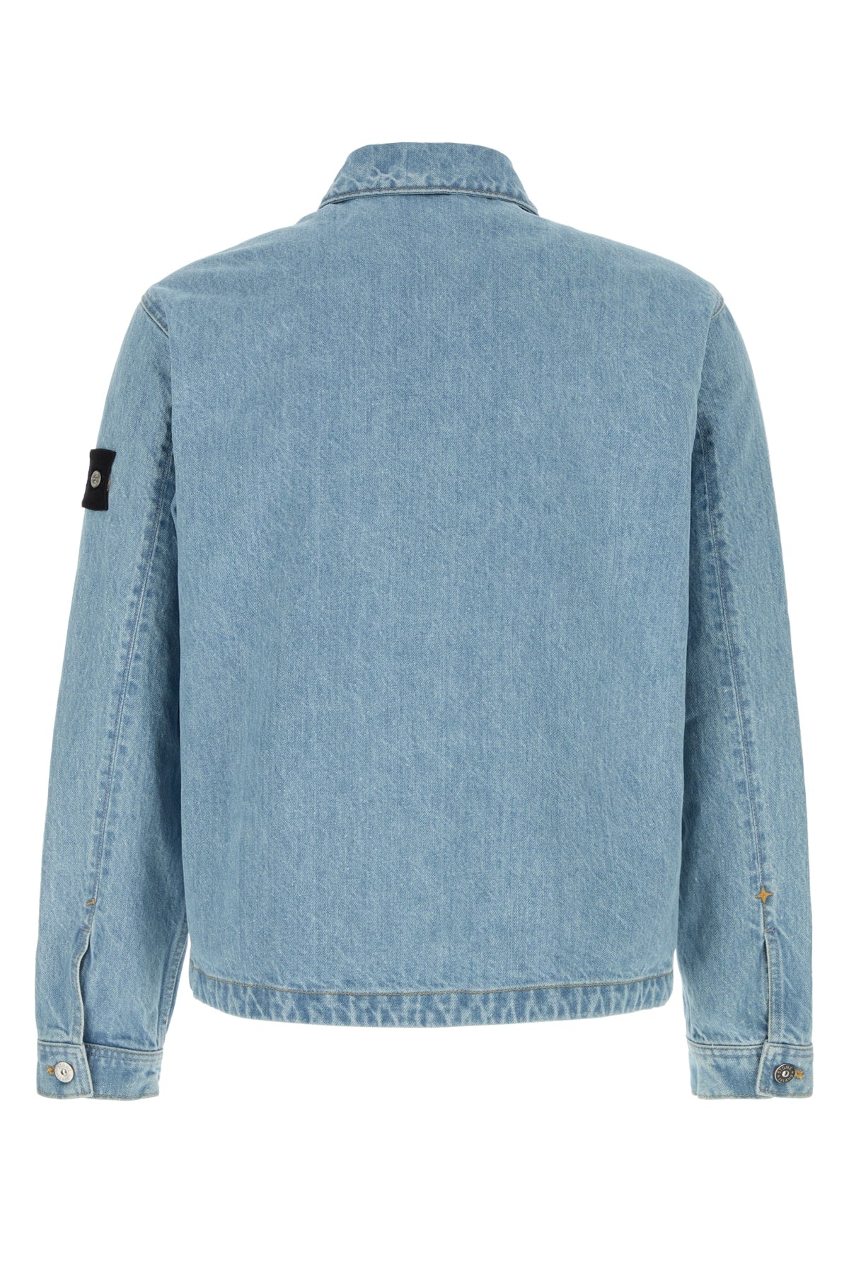 Stone Island Men Biker Jacket - Blue Light Wash STONE ISLAND