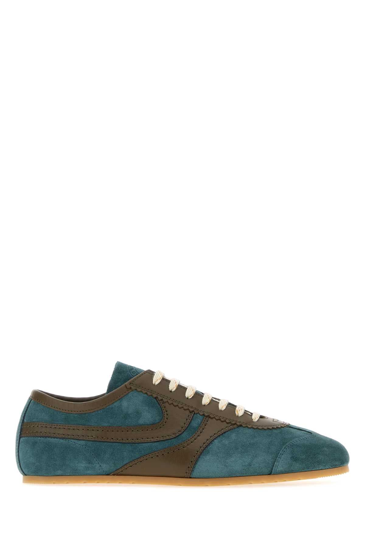 Dries Van Noten Men Two-Tone Suede And Leather Sneakers DRIES VAN NOTEN