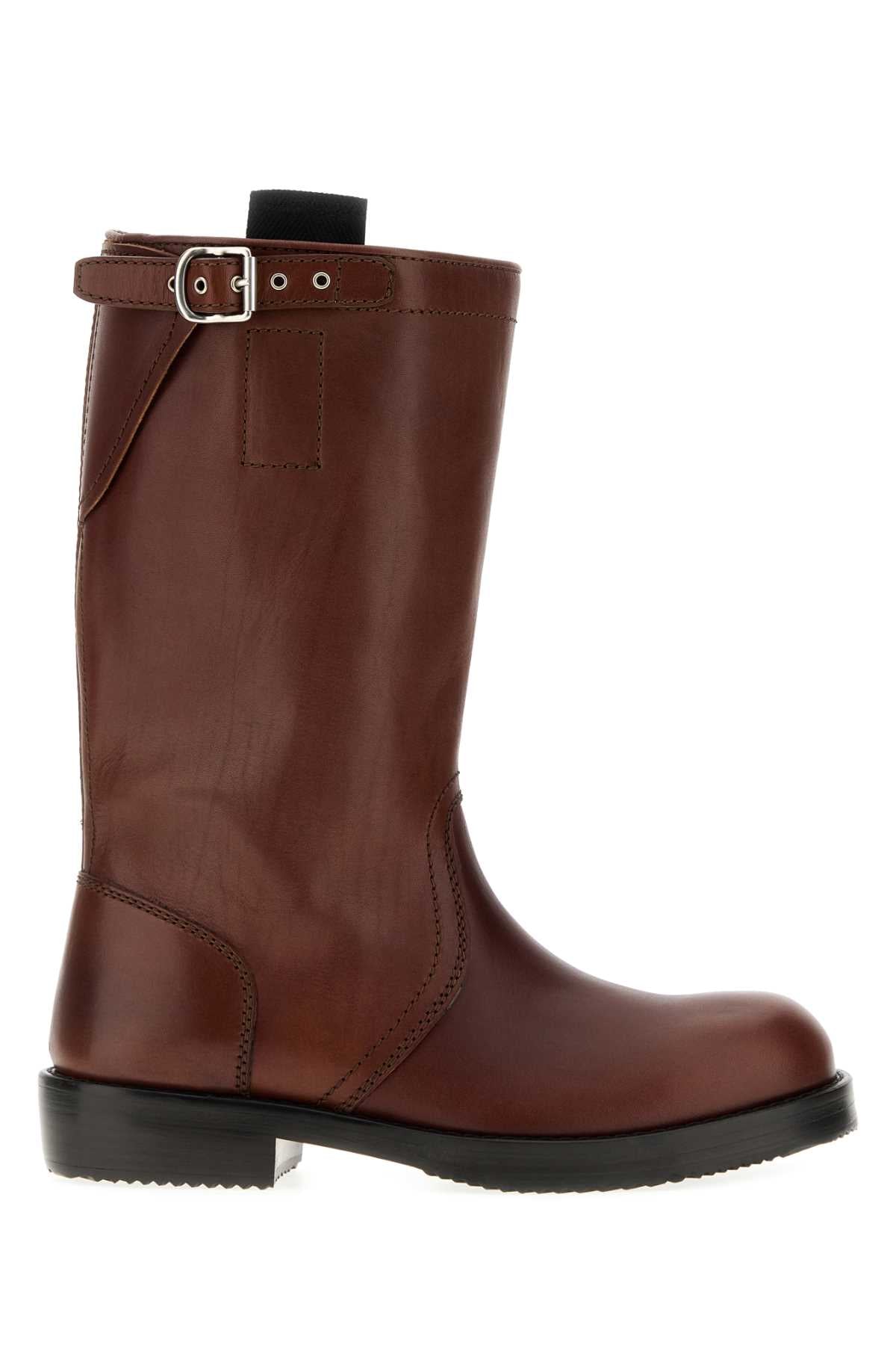 Dries Van Noten Women Chocolate Leather Boots DRIES VAN NOTEN