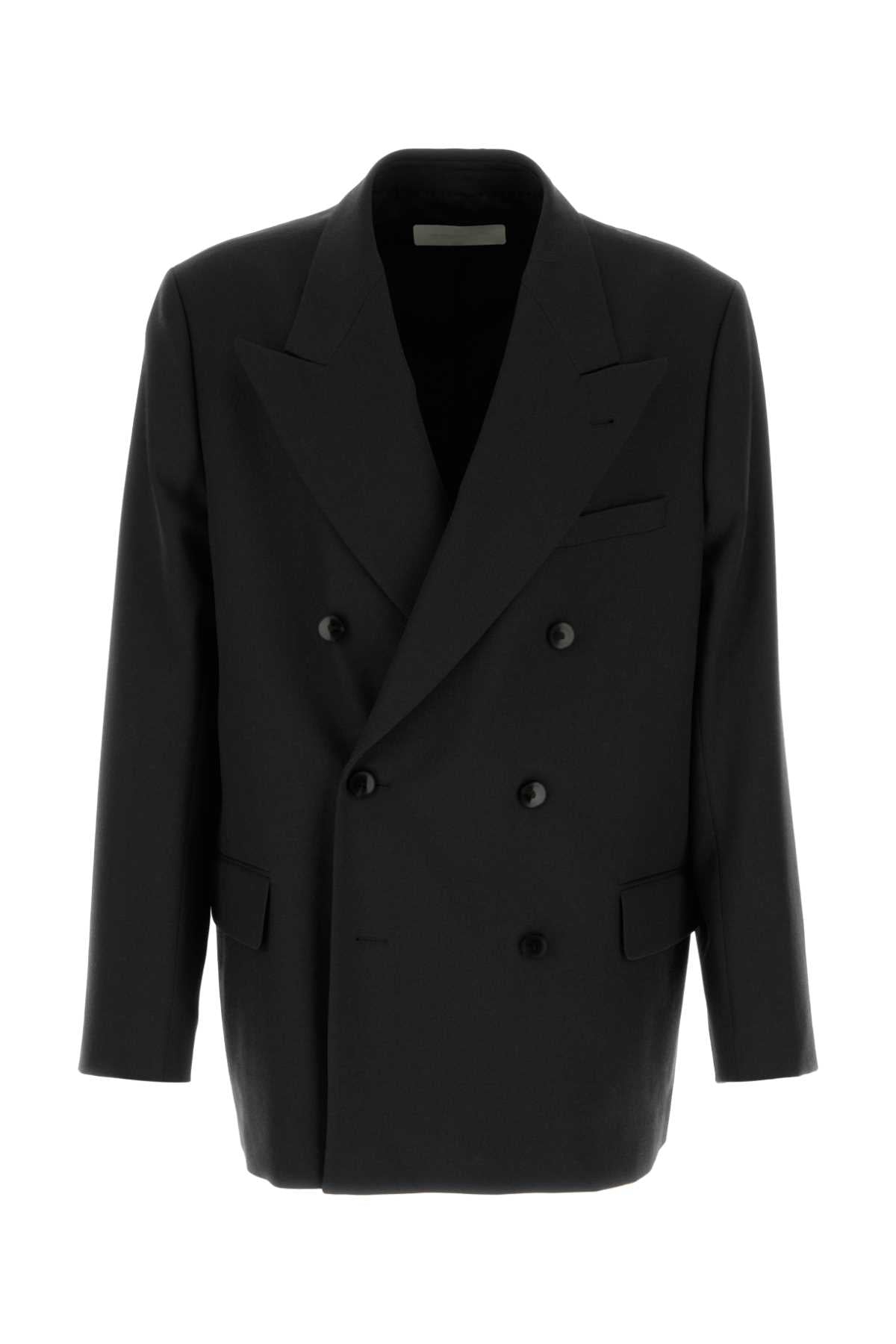 Dries Van Noten Men Black Wool Bosier Oversize Blazer DRIES VAN NOTEN