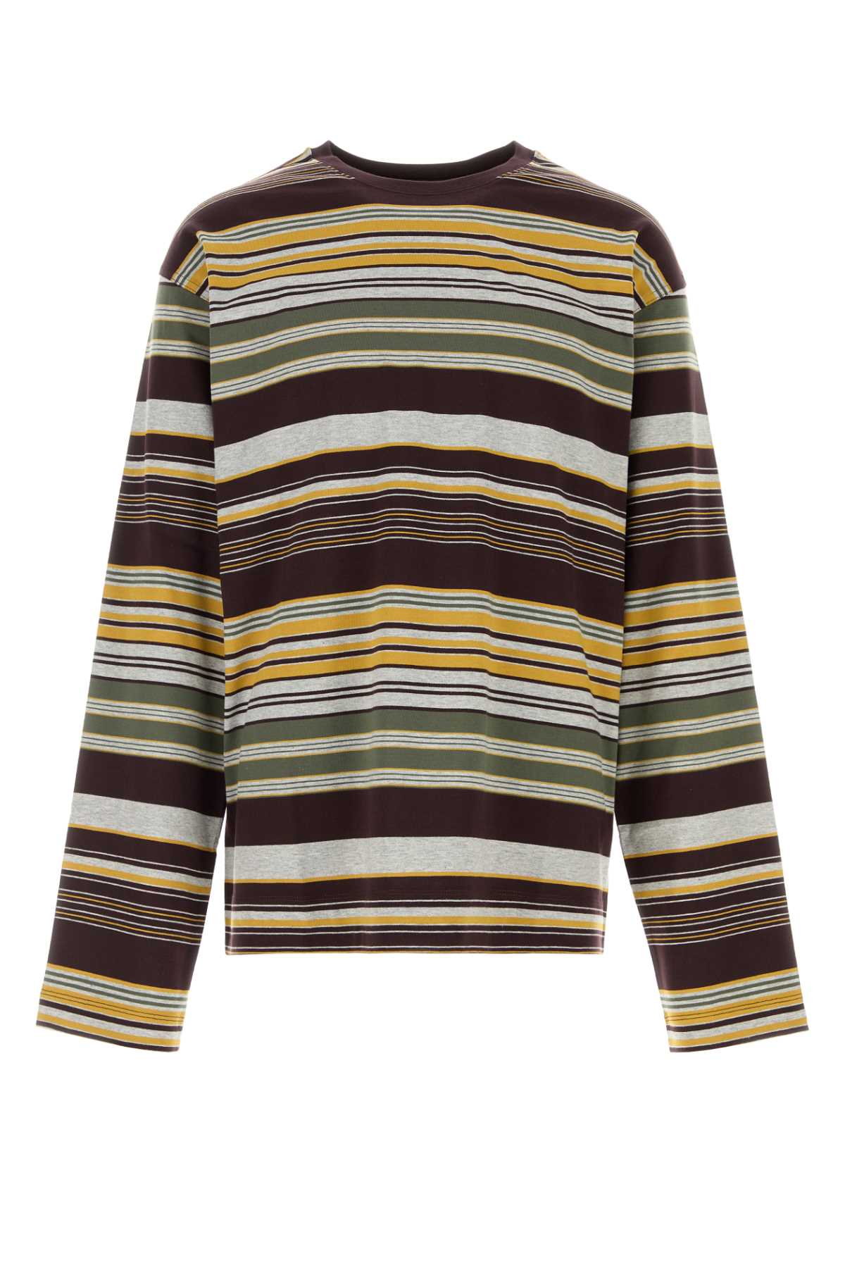 Dries Van Noten Men Embroidered Cotton Oversize Hember T-Shirt DRIES VAN NOTEN