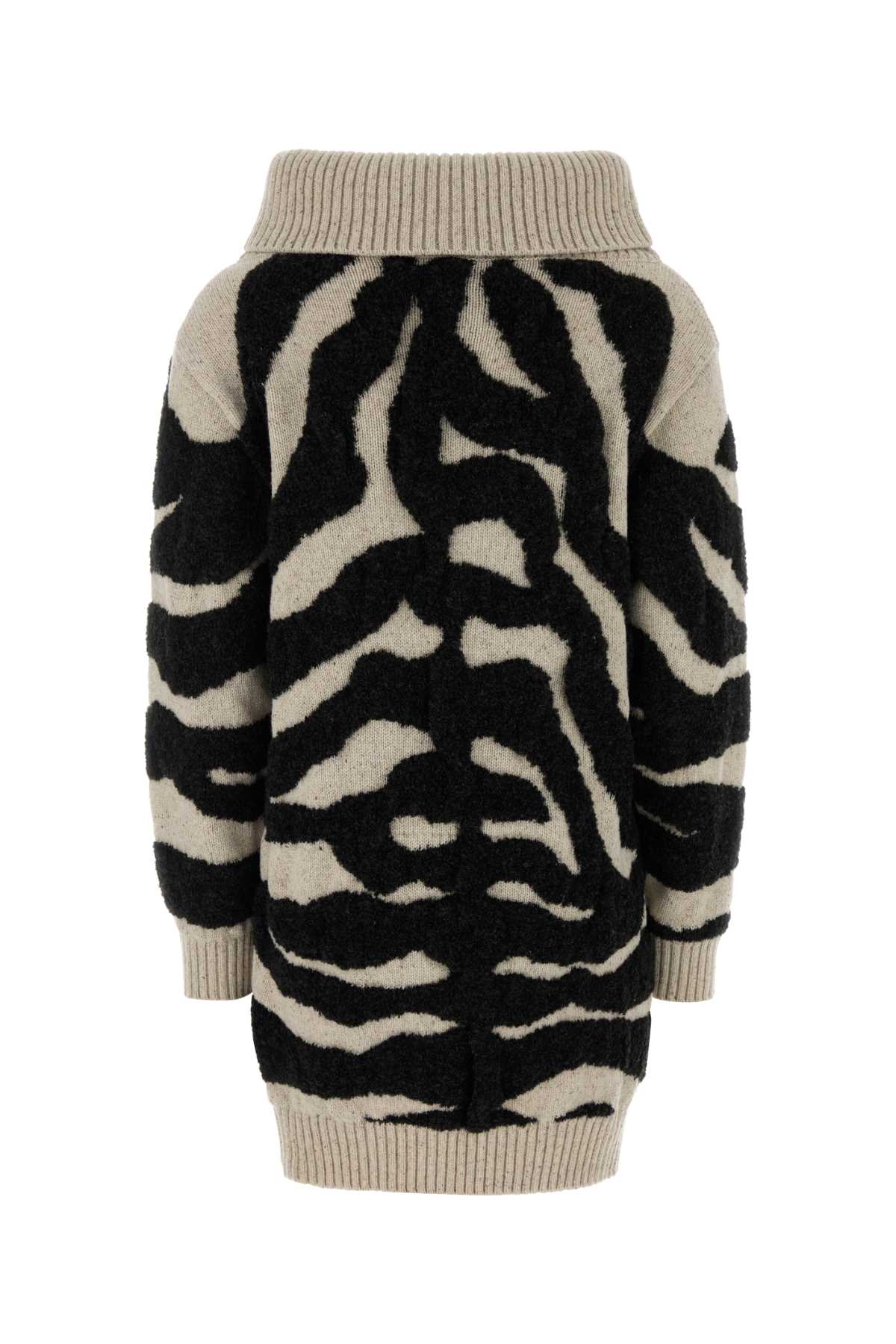 Moschino Women Sand Wool Blend Sweater Dress MOSCHINO