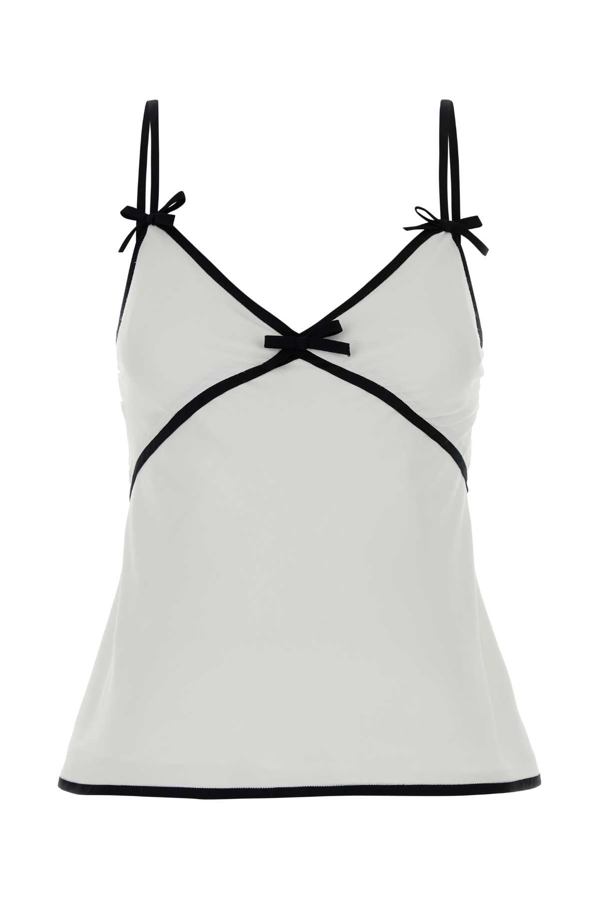 Moschino Women White Crepe Top MOSCHINO