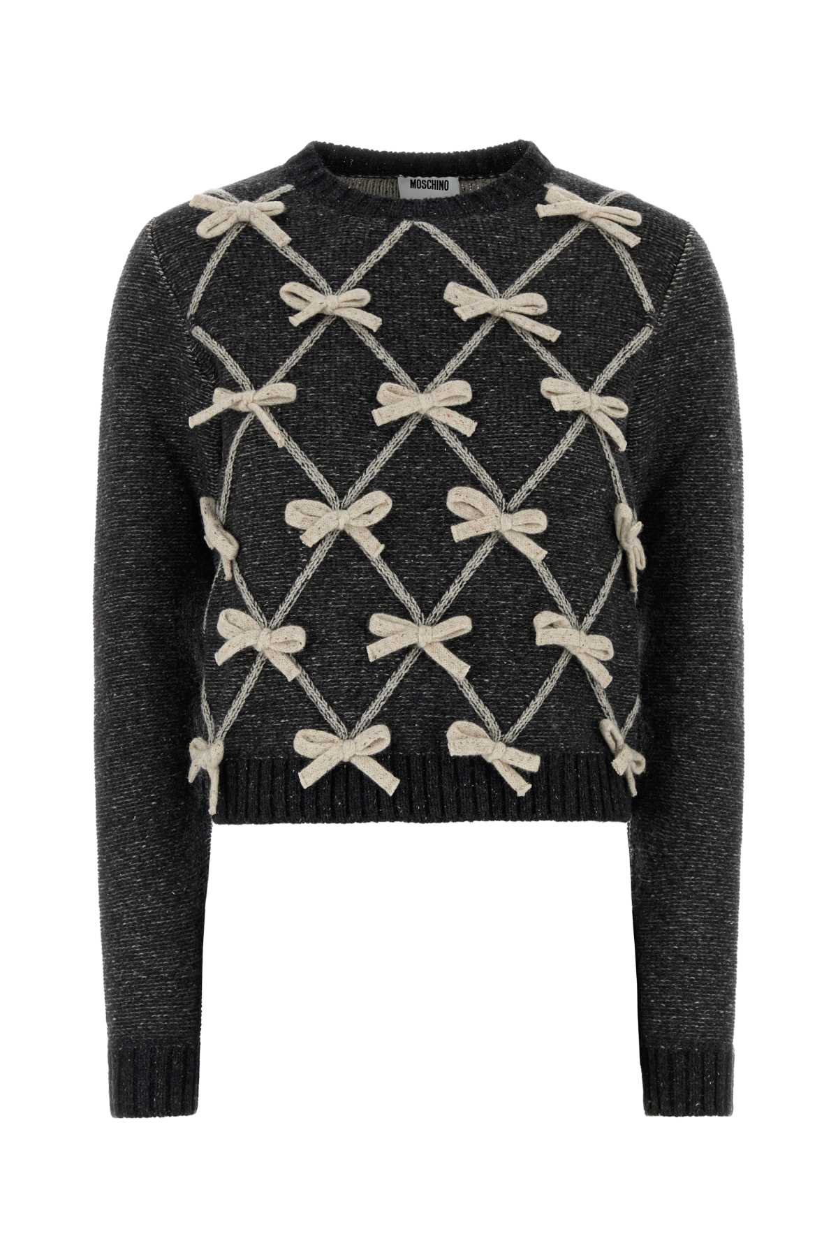 Moschino Women Charcoal Wool Blend Sweater MOSCHINO