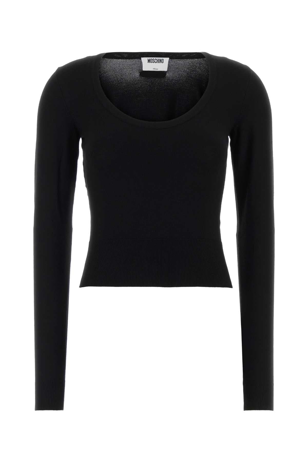 Moschino Women Black Viscose Blend Sweater MOSCHINO
