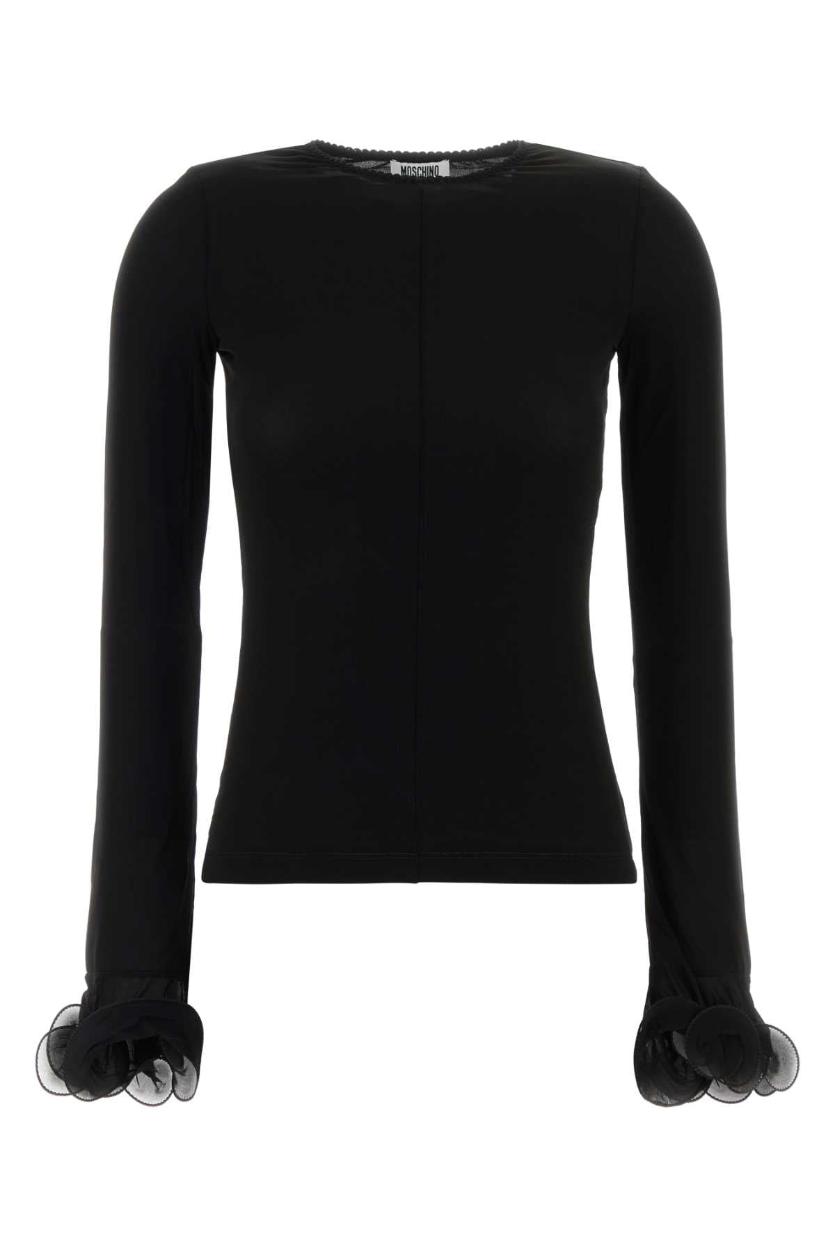 Moschino Women Black Jersey Top MOSCHINO