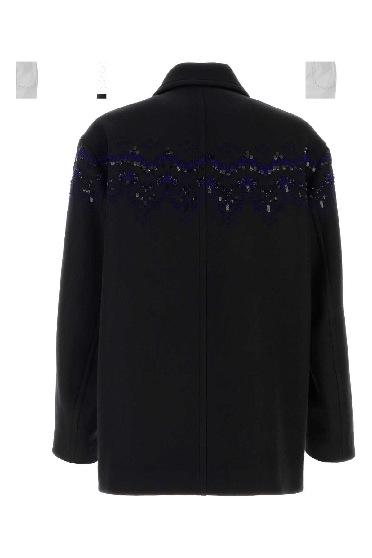 Dries Van Noten Men Black Wool Blend Randale Coat DRIES VAN NOTEN