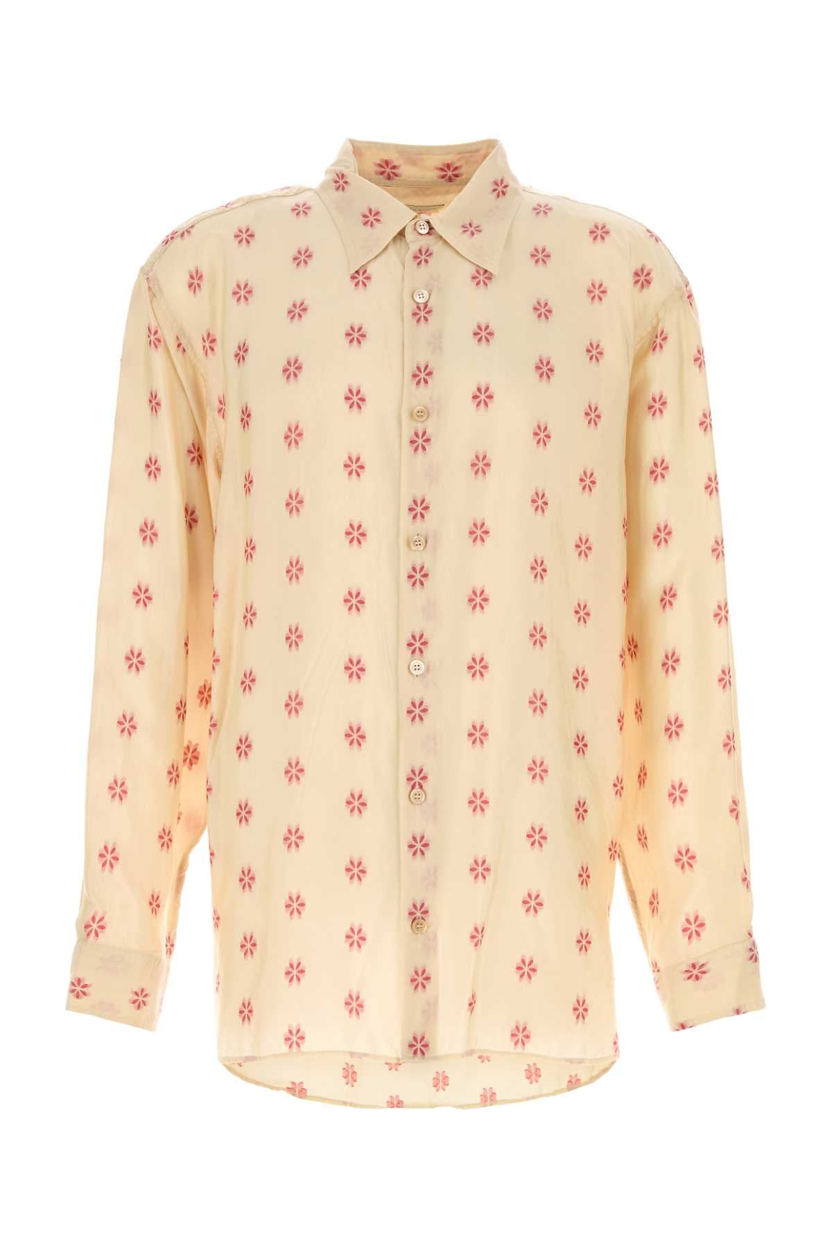 Dries Van Noten Men Printed Cupro Croom Shirt DRIES VAN NOTEN