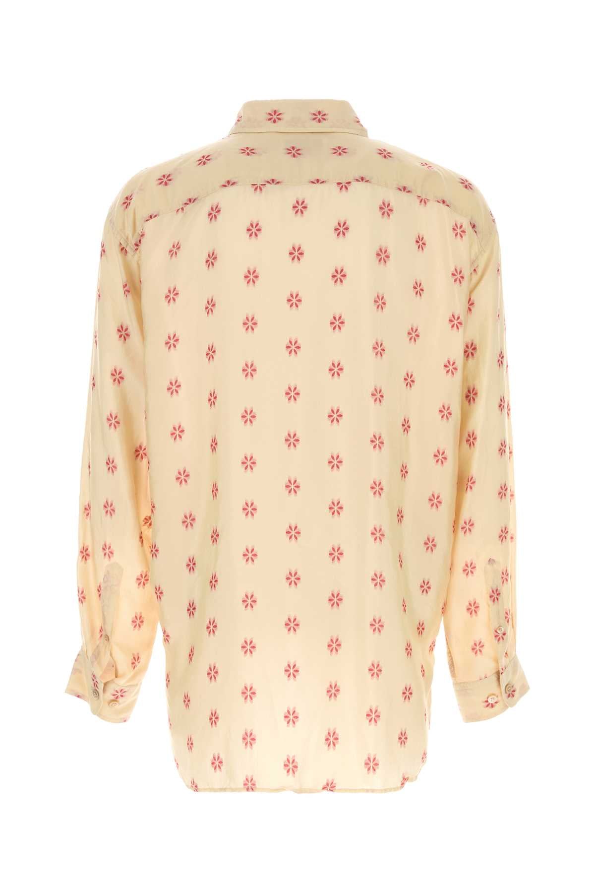 Dries Van Noten Men Printed Cupro Croom Shirt DRIES VAN NOTEN
