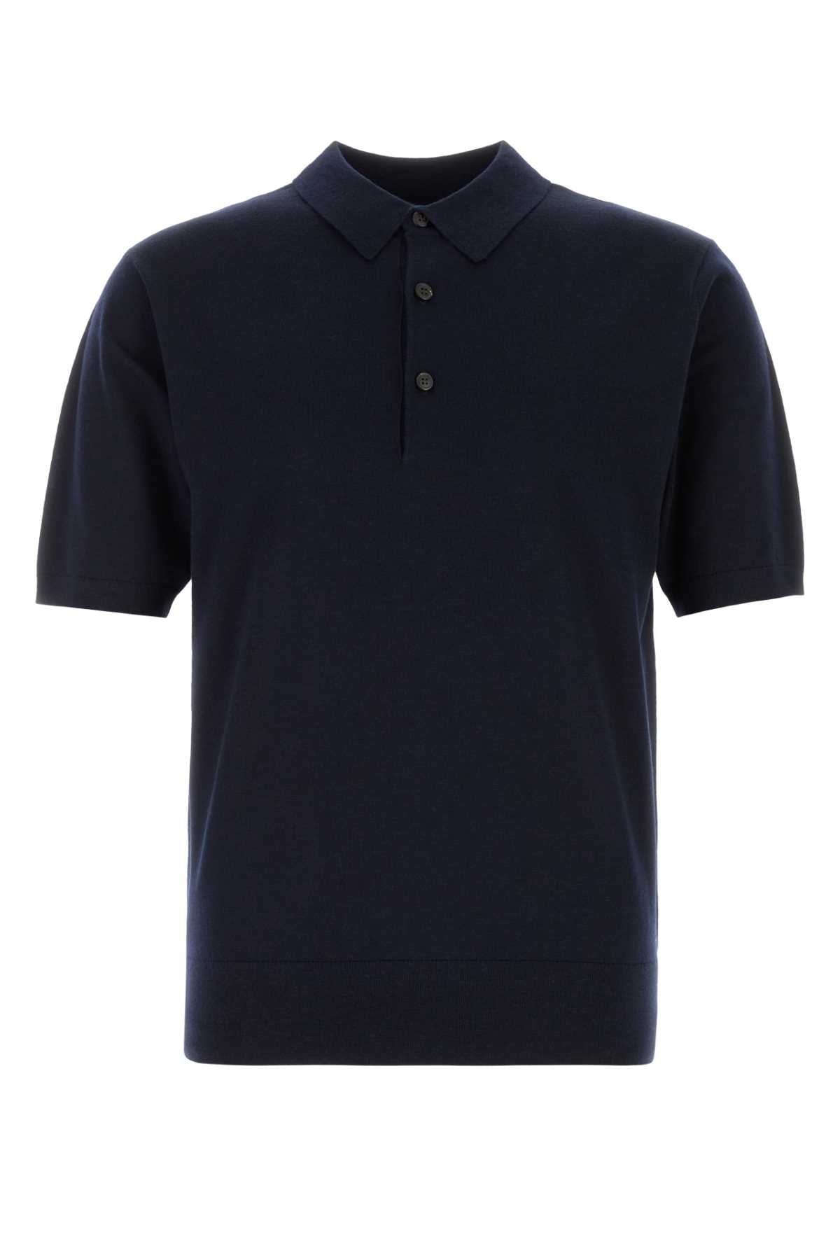Dries Van Noten Men Navy Blue Wool Murice Solo Shirt DRIES VAN NOTEN