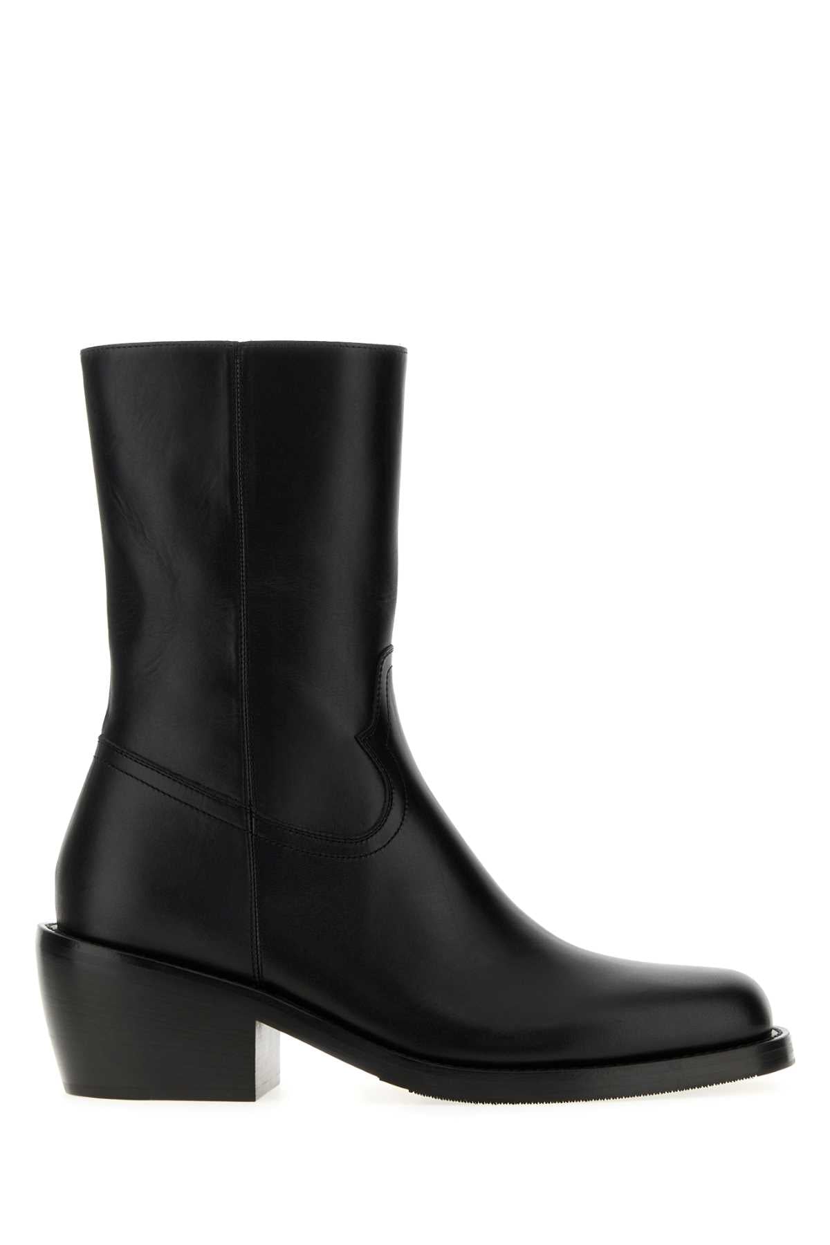 Dries Van Noten Men Black Leather Boots DRIES VAN NOTEN