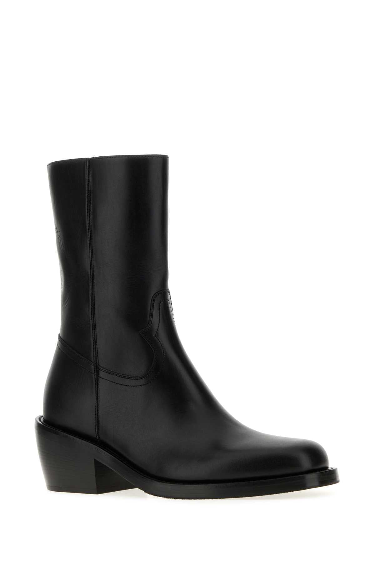 Dries Van Noten Men Black Leather Boots DRIES VAN NOTEN