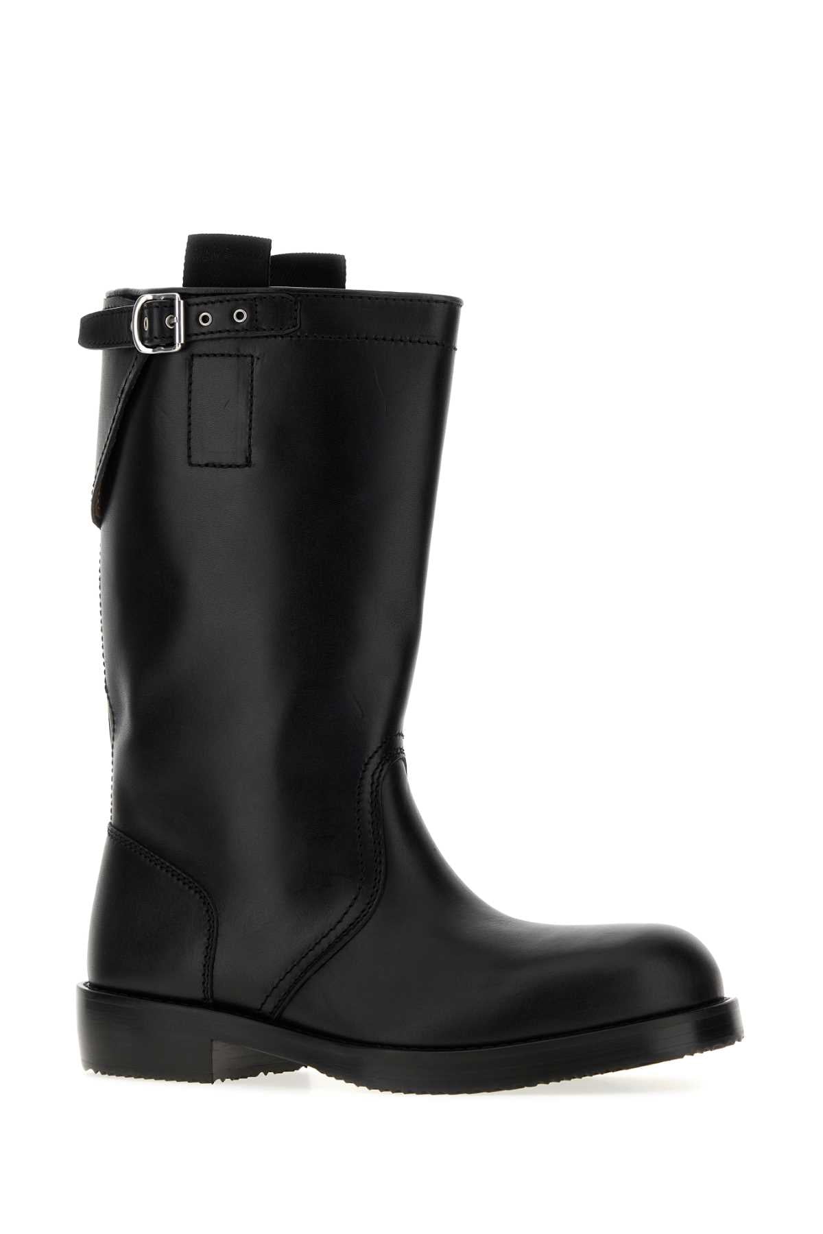 Dries Van Noten Men Black Leather Boots DRIES VAN NOTEN