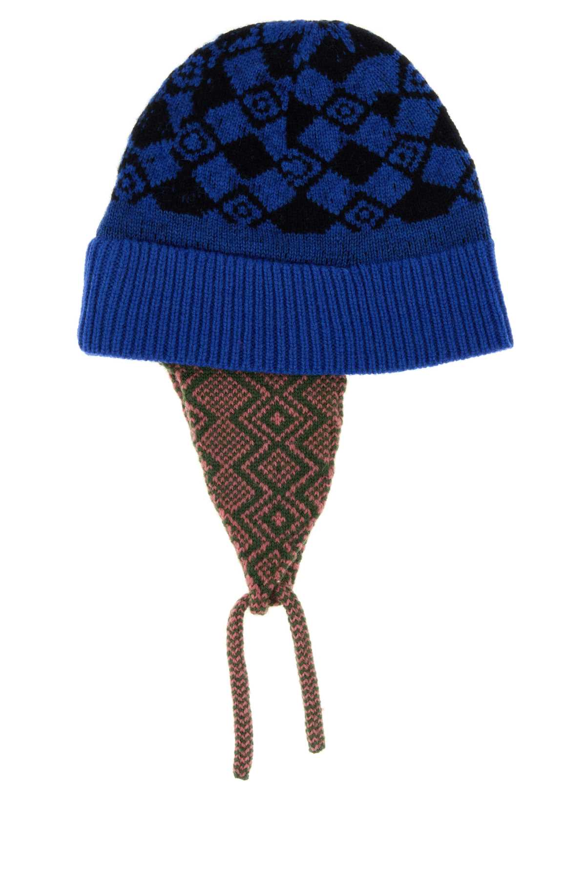 Dries Van Noten Men Embroidered Wool Marvin Beanie Hat DRIES VAN NOTEN