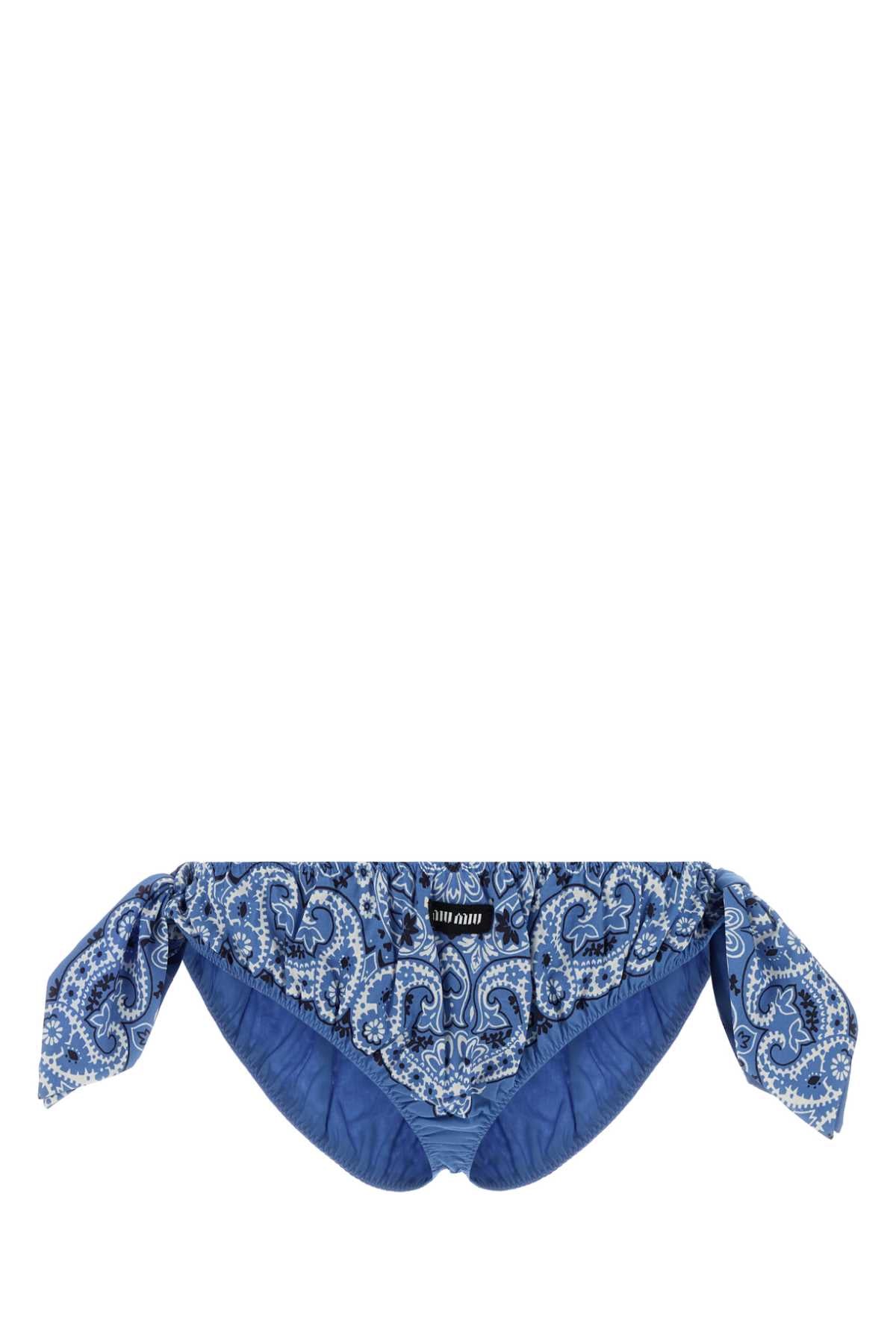Miu Miu Women Printed Poplin Brief MIU MIU