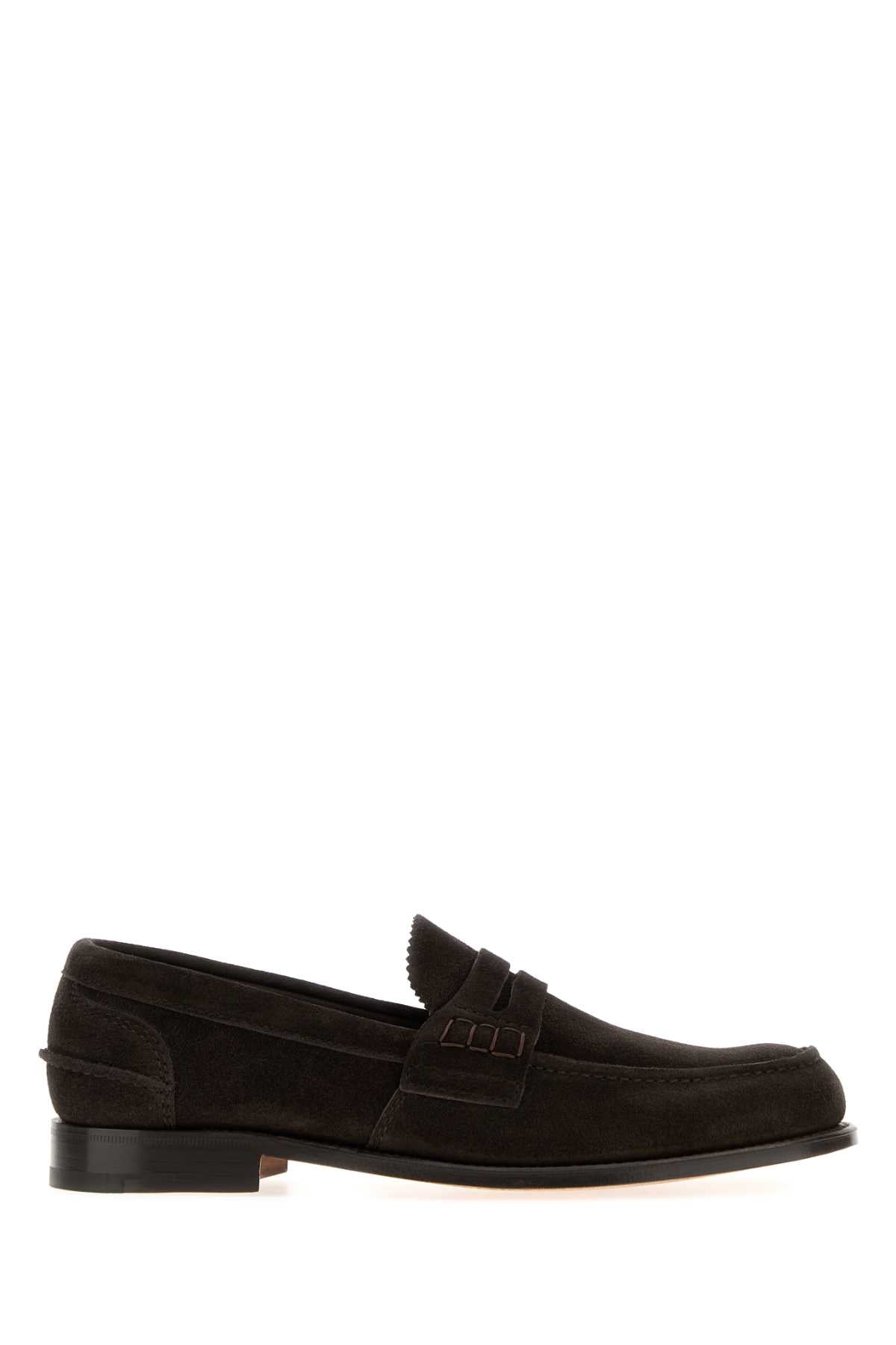 Church's Men Dark Brown Suede Pembrey Loafers CHURCH'S