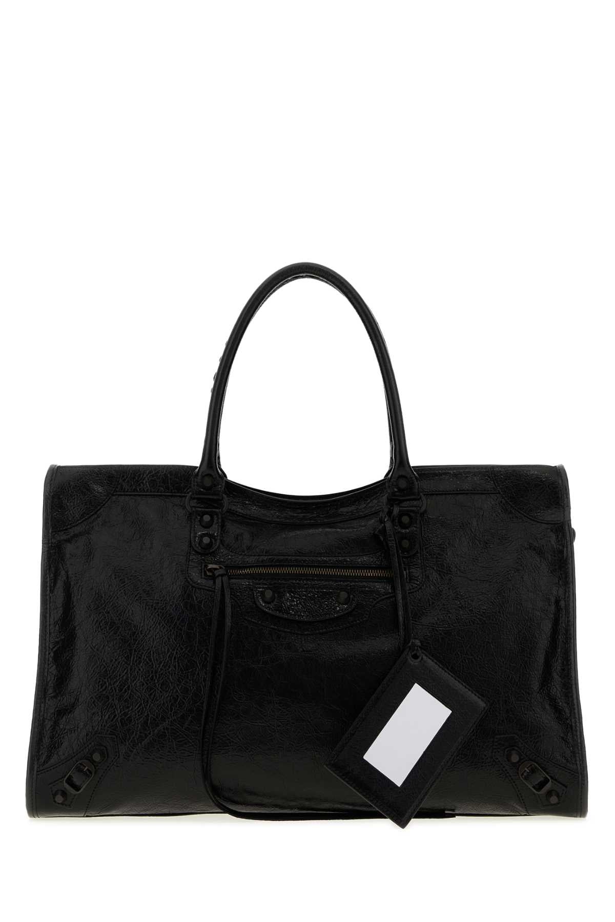 Balenciaga Men Black Leather Large Le City Handbag BALENCIAGA