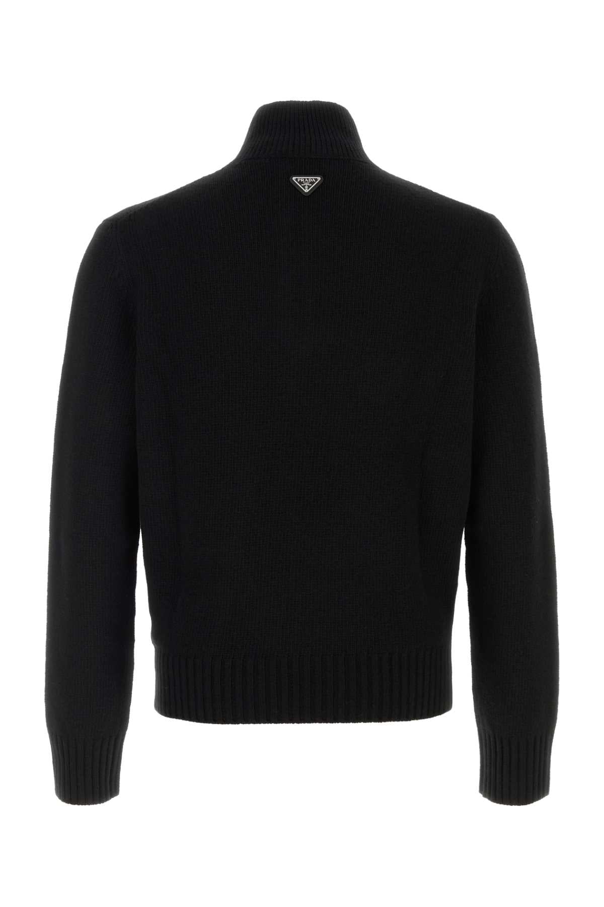 Prada Men Black Wool Blend Sweater PRADA