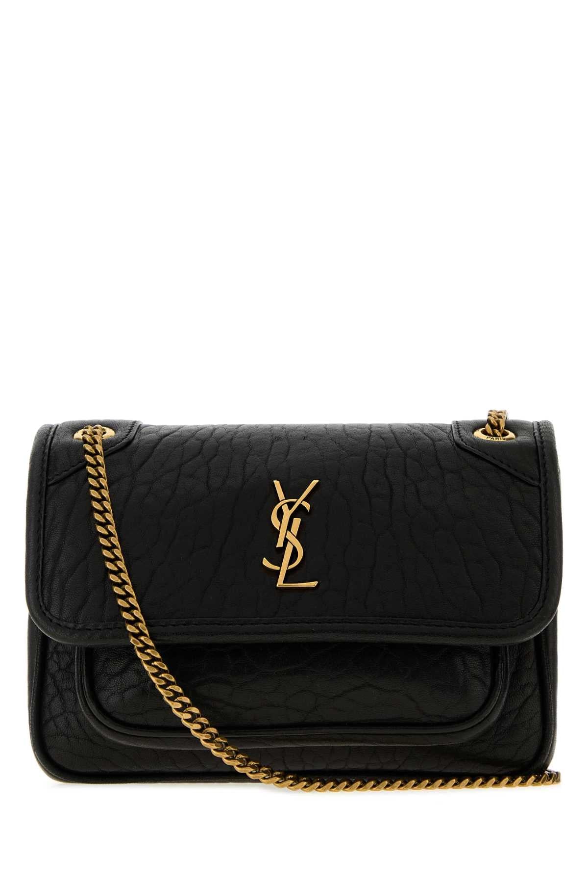 Saint Laurent Women Black Leather Mini Niki Crossbody Bag SAINT LAURENT