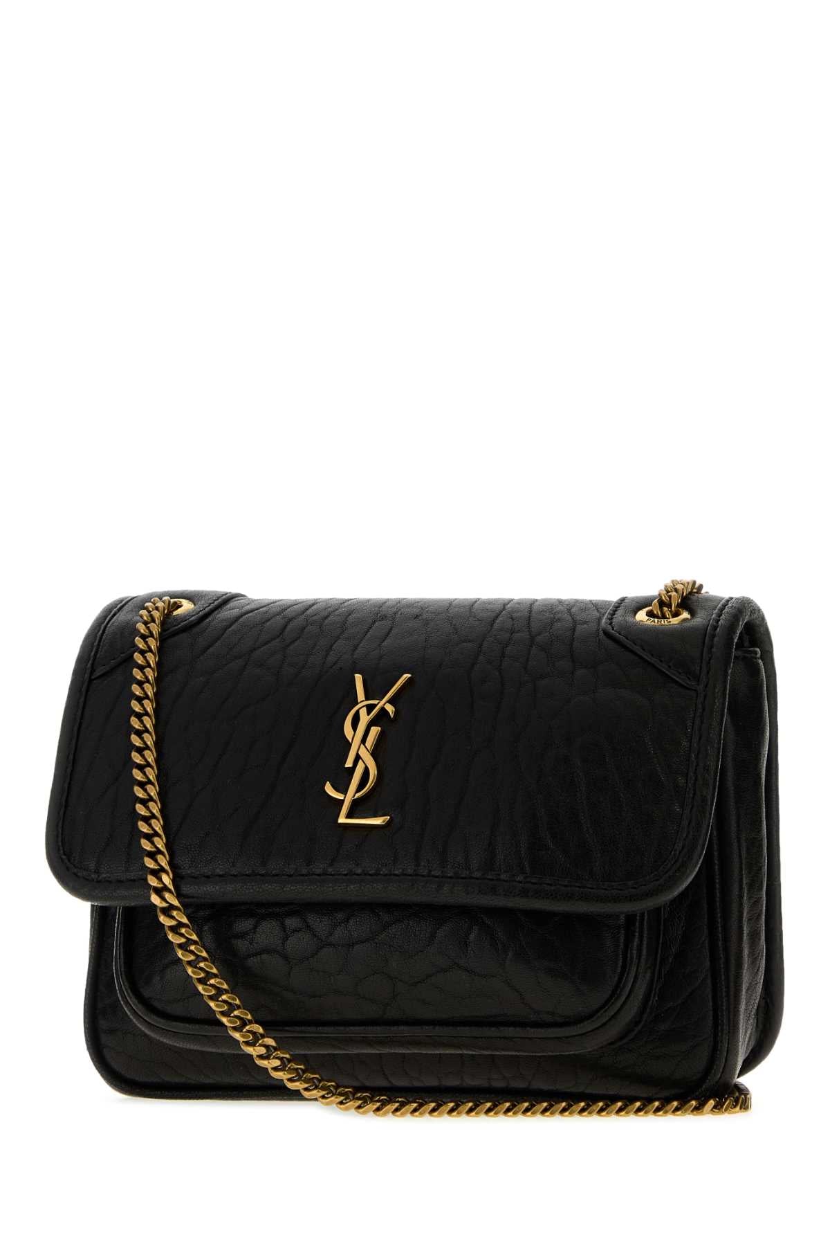 Saint Laurent Women Black Leather Mini Niki Crossbody Bag SAINT LAURENT