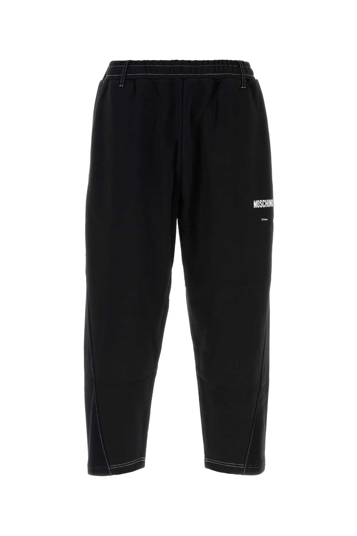 Moschino Men Black Cotton Joggers MOSCHINO