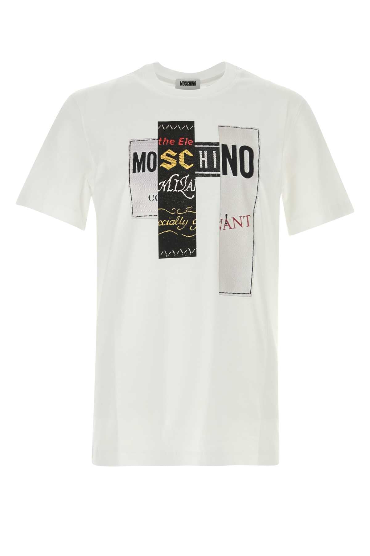 Moschino Men White Cotton T-Shirt MOSCHINO