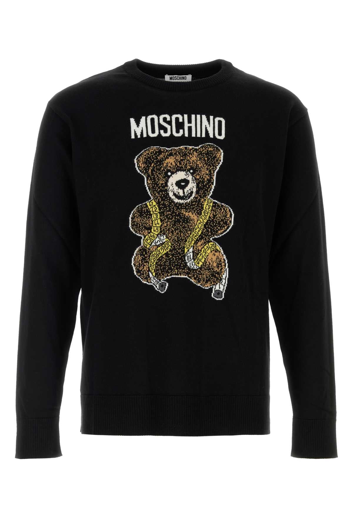 Moschino Men Black Wool Sweater MOSCHINO