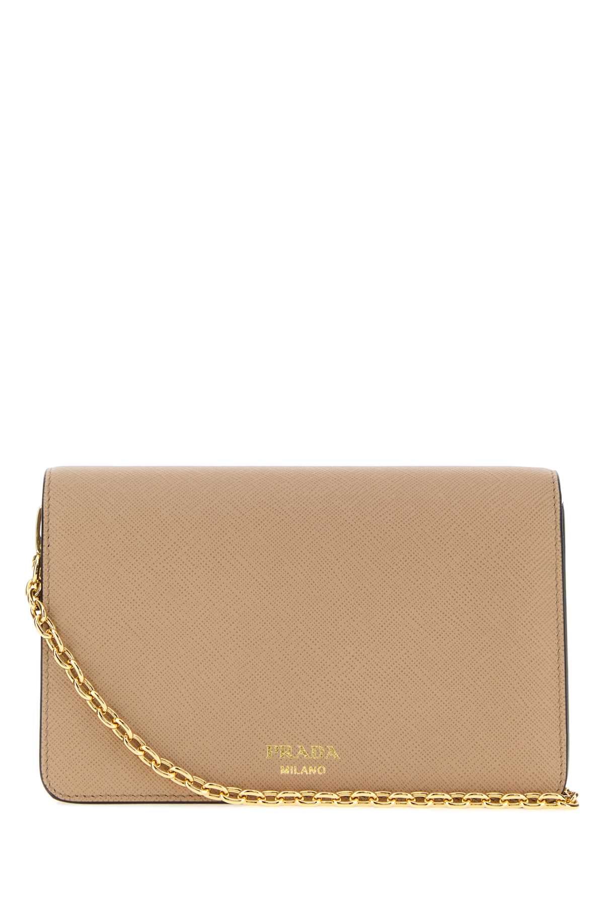 Prada Women Beige Leather Crossbody Bag PRADA