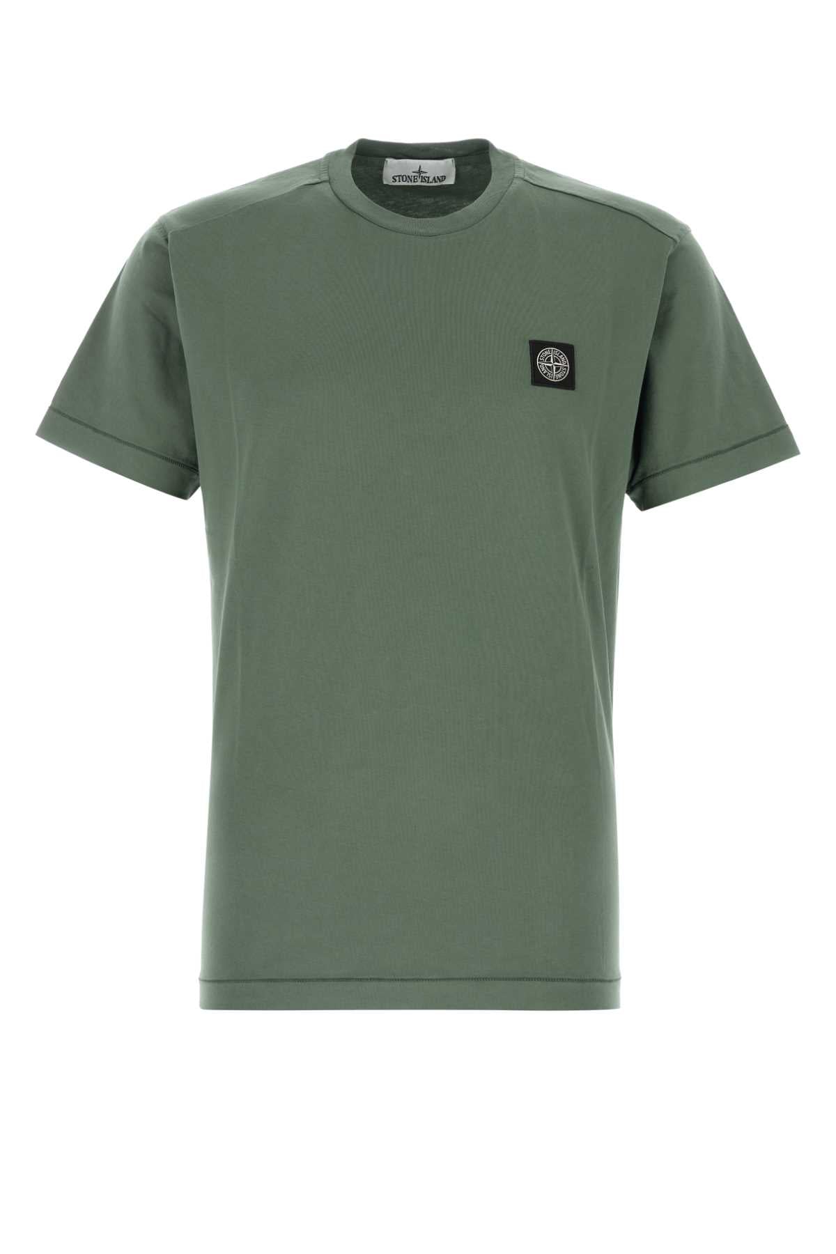 Stone Island Men Green Cotton T-Shirt STONE ISLAND
