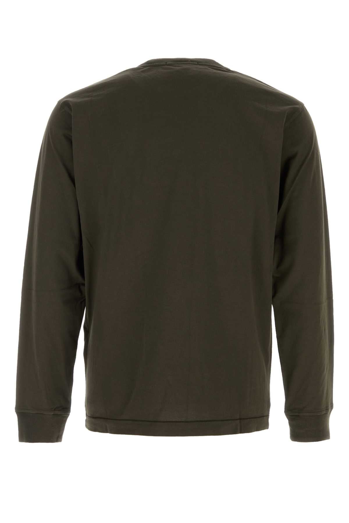 Stone Island Men Khaki Cotton T-Shirt STONE ISLAND