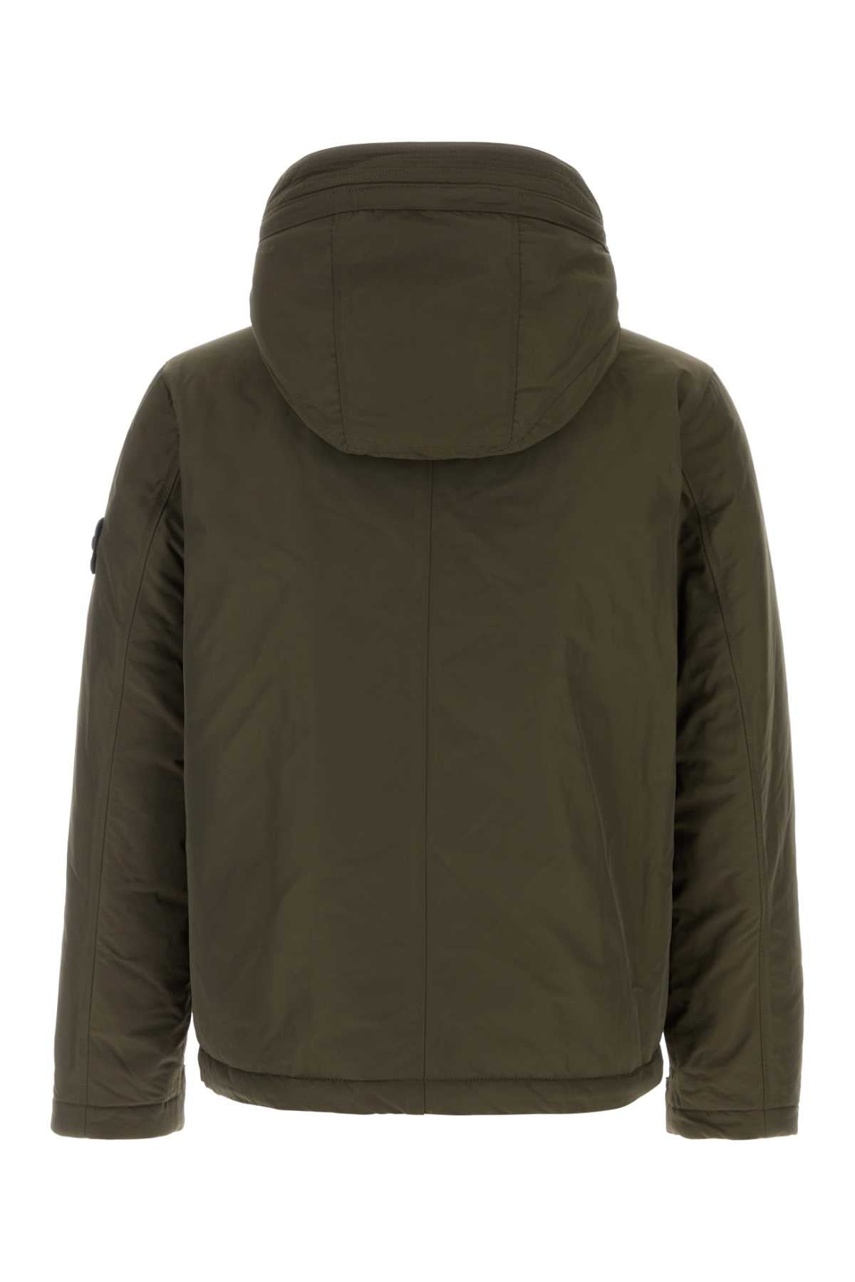 Stone Island Men Olive Green Polyester Blend Padded Jacket STONE ISLAND