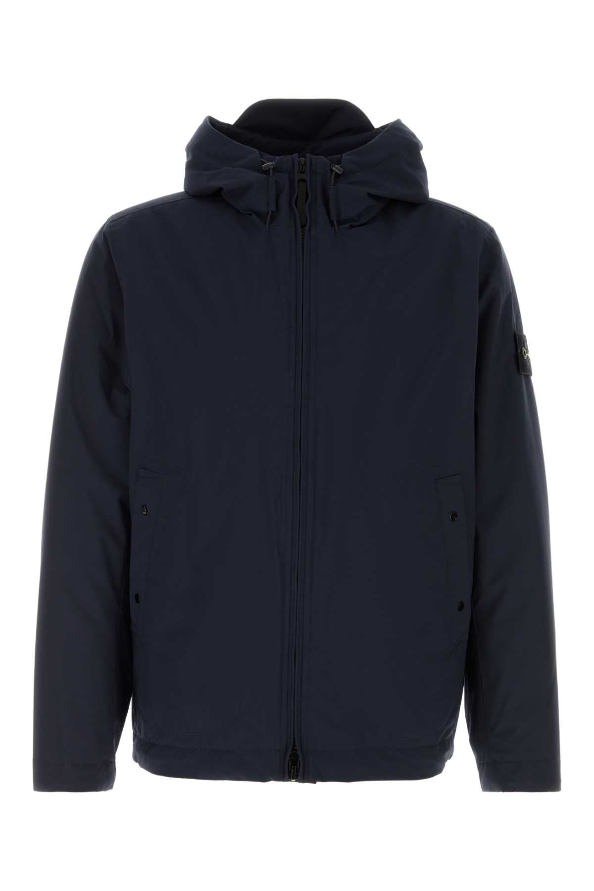 Stone Island Men Midnight Blue Stretch Polyester Jacket STONE ISLAND