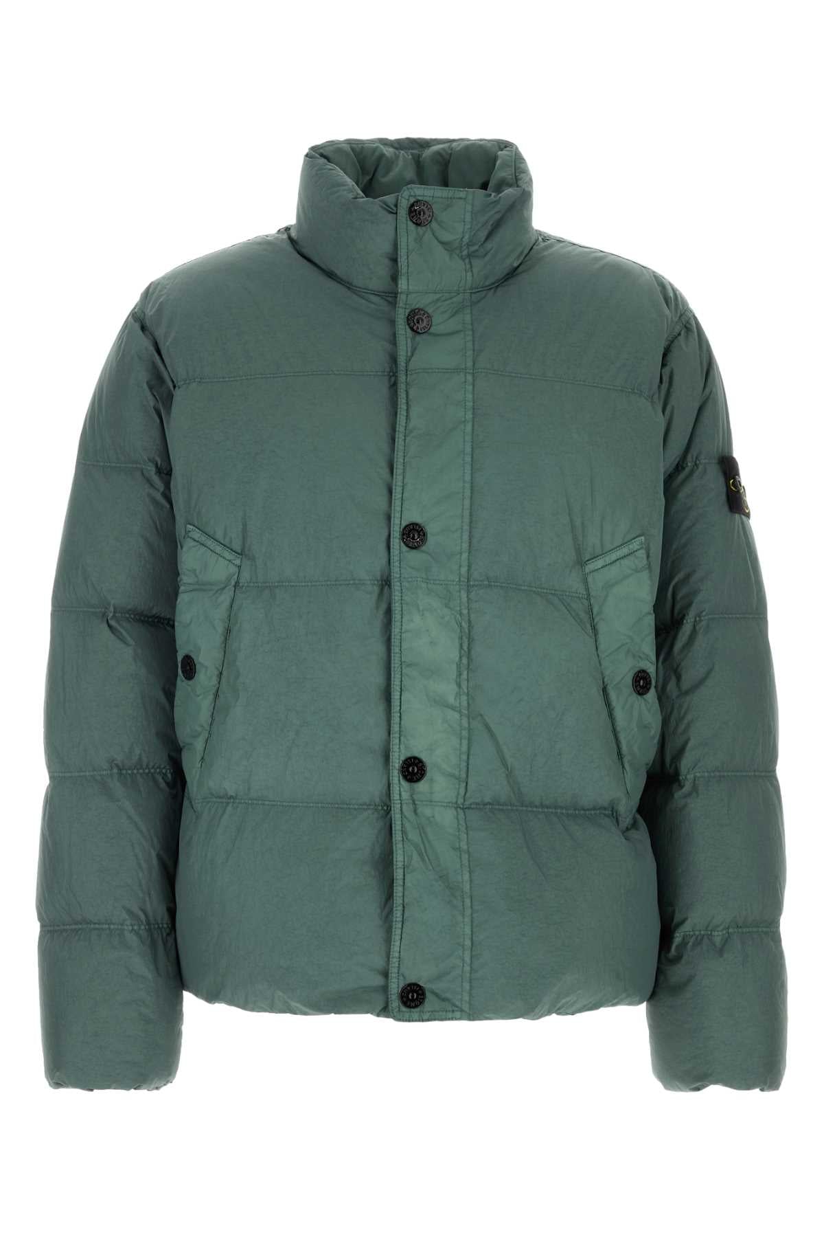 Stone Island Men Green Nylon Down Jacket STONE ISLAND