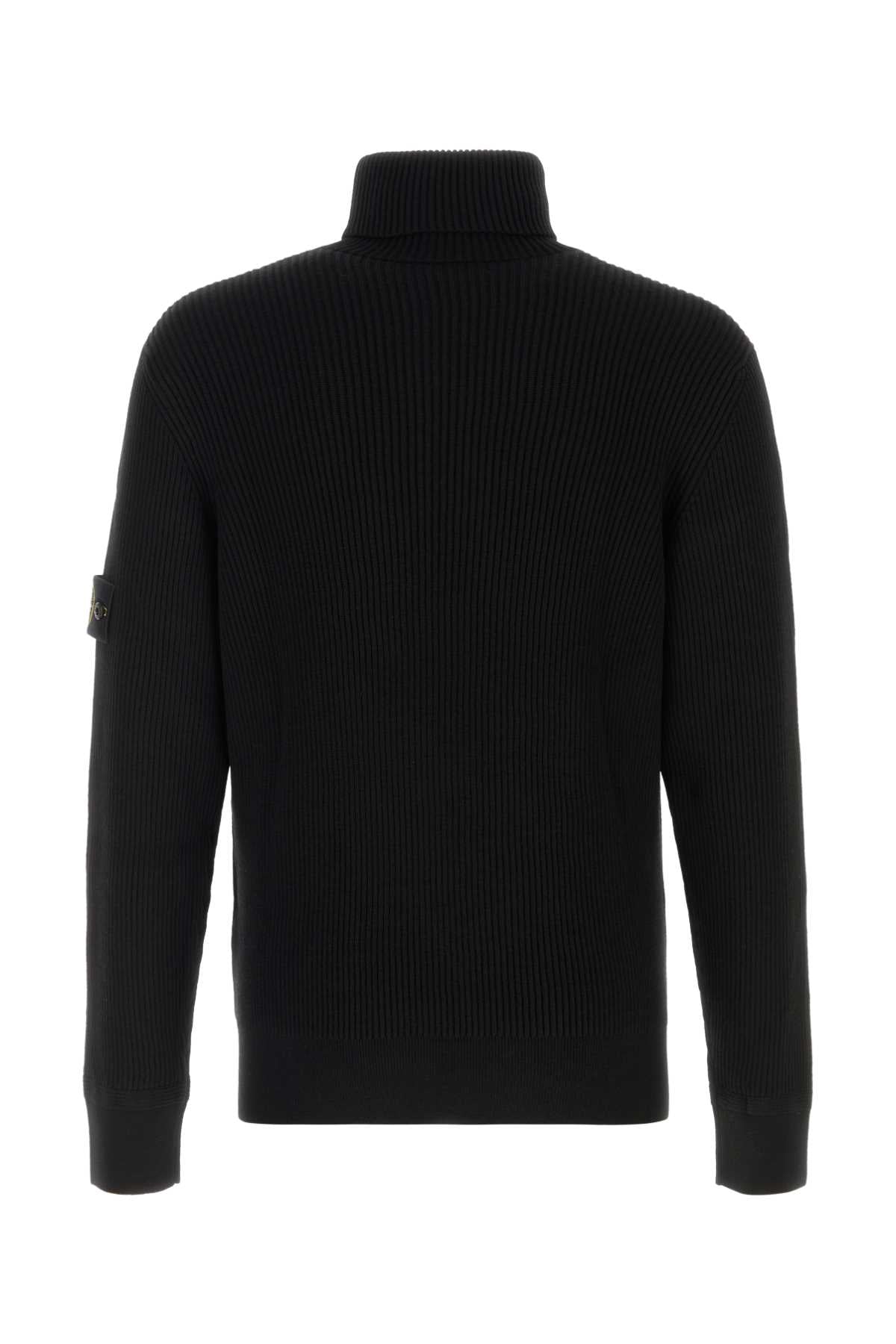Stone Island Men Black Wool Sweater STONE ISLAND