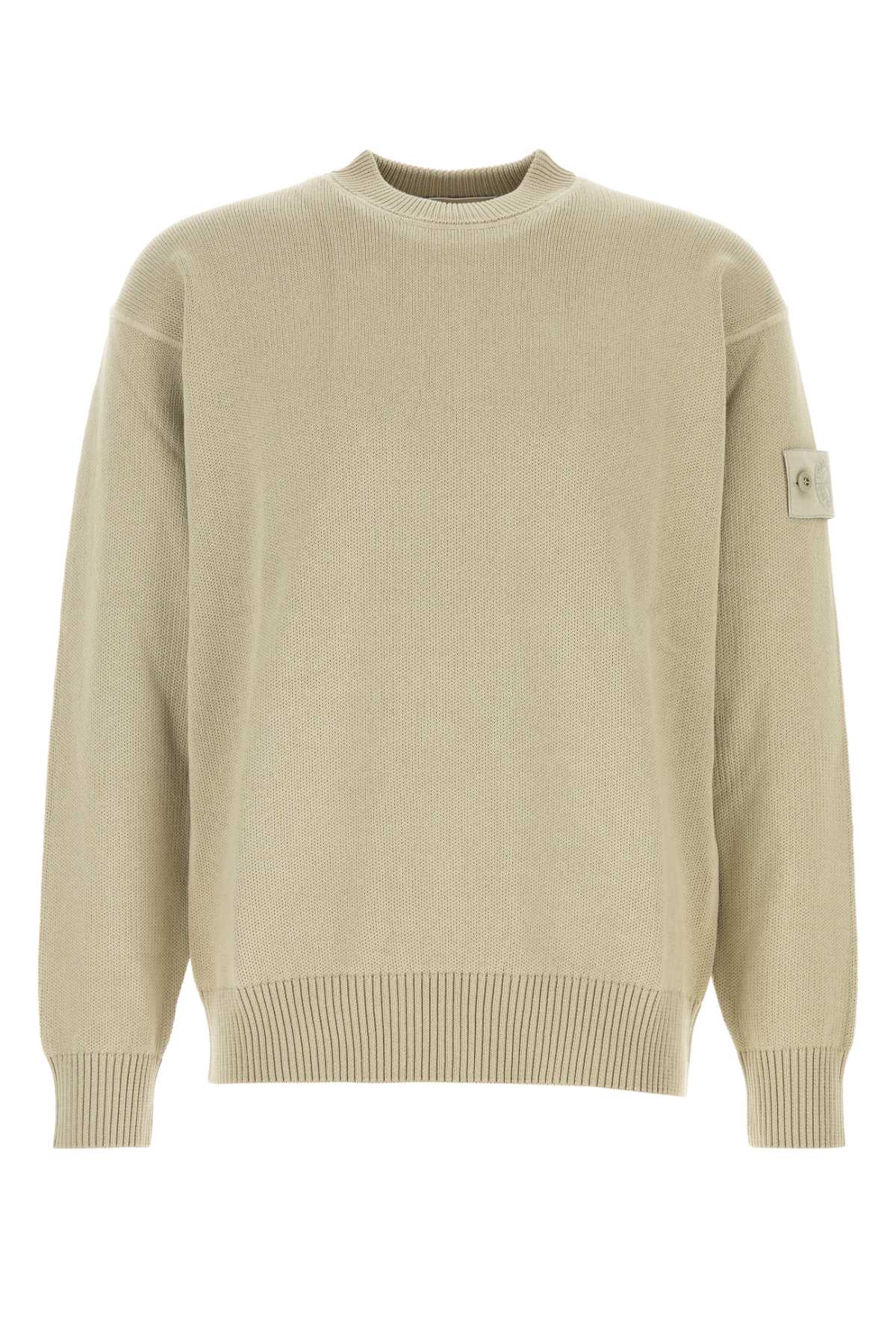 Stone Island Men Beige Cotton Blend Sweater STONE ISLAND