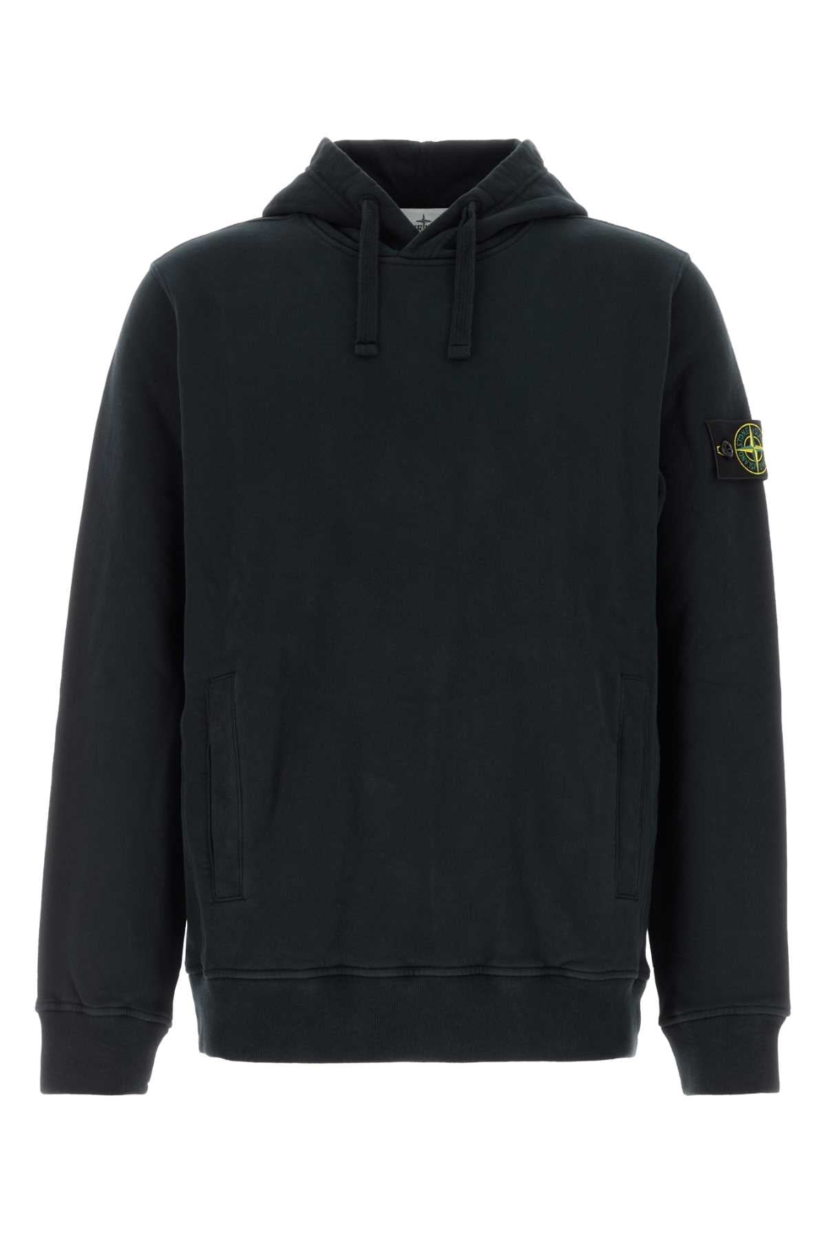 Stone Island Men Black Cotton Sweatshirt STONE ISLAND