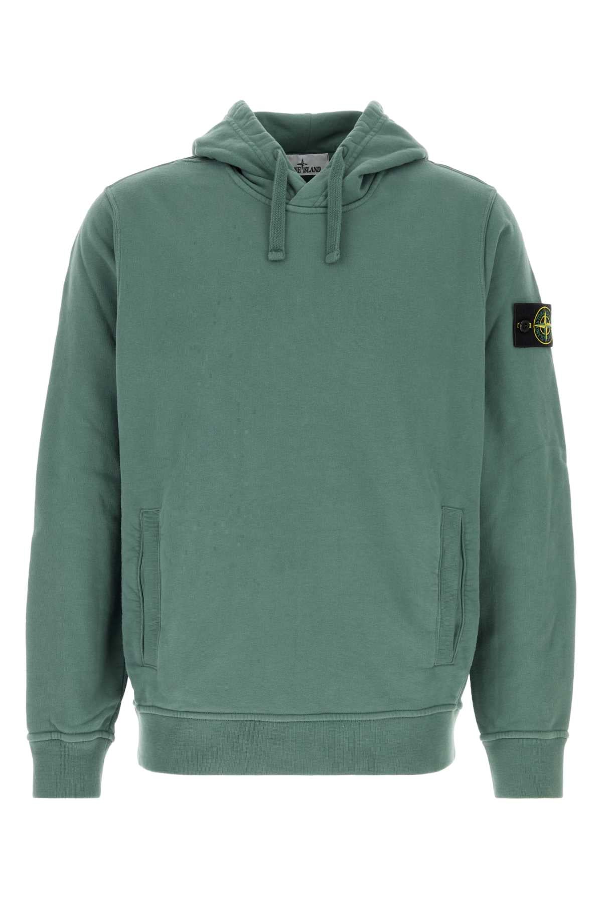 Stone Island Men Green Cotton Sweatshirt STONE ISLAND