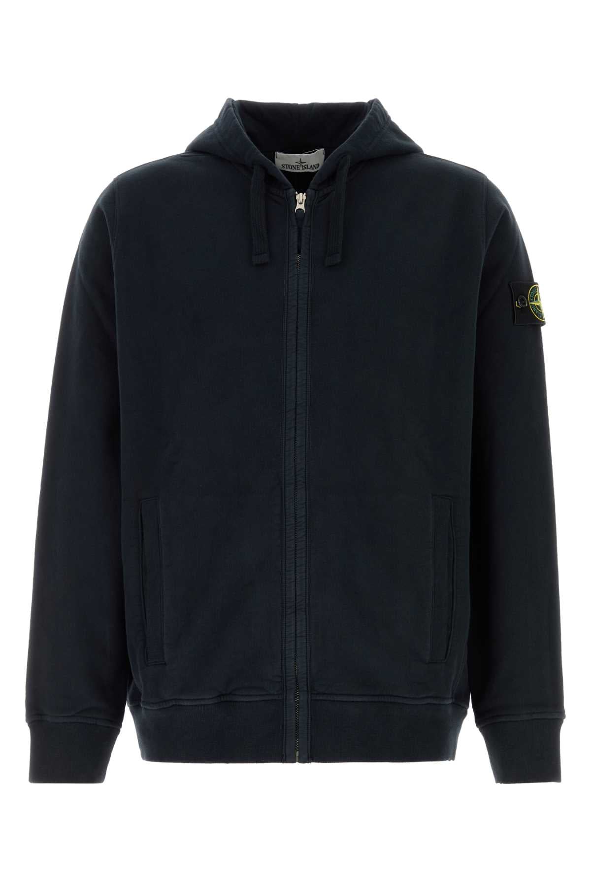 Stone Island Men Midnight Blue Cotton Sweatshirt STONE ISLAND