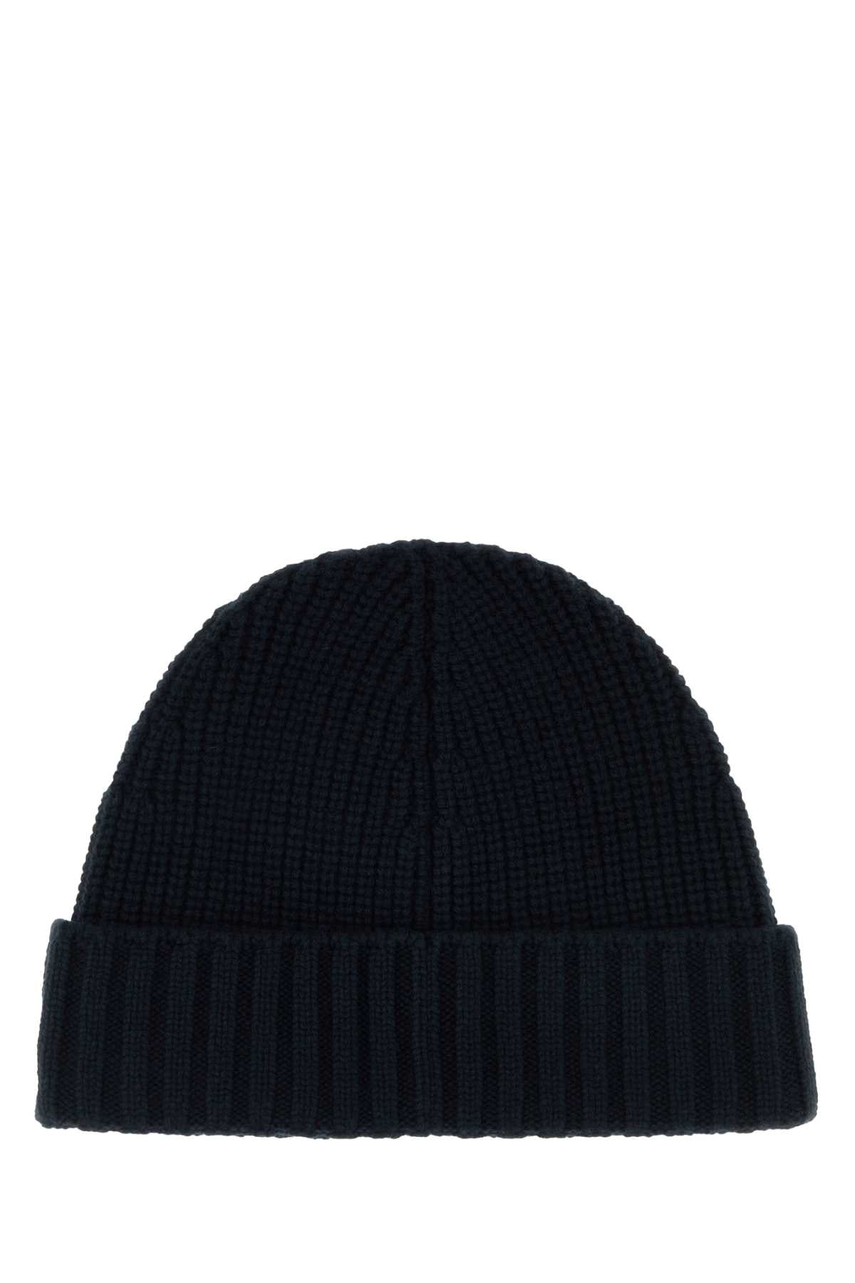 Stone Island Men Midnight Blue Cashmere Beanie Hat STONE ISLAND
