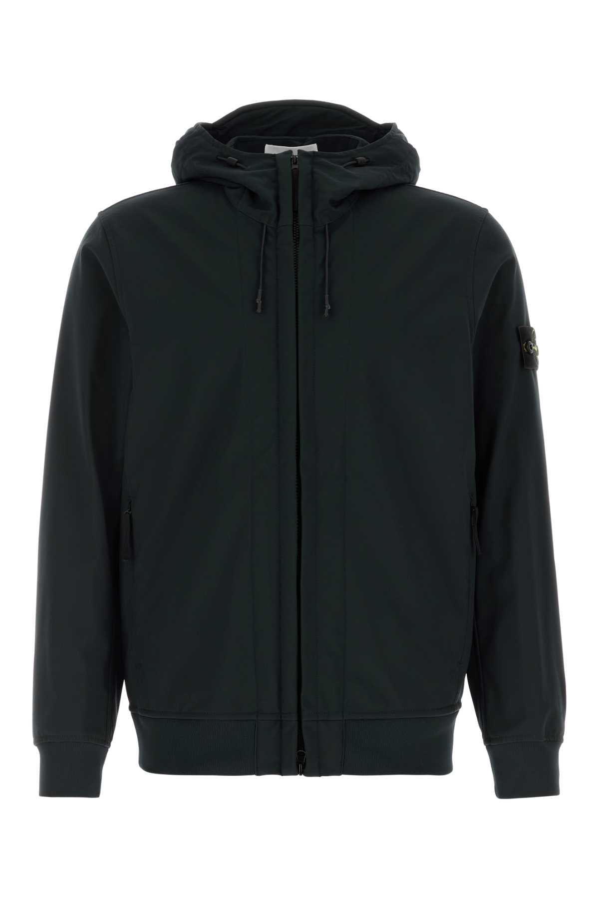 Stone Island Men Black Stretch Polyester Jacket STONE ISLAND