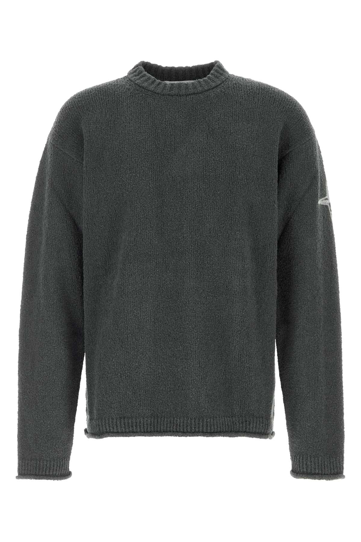 Stone Island Men Dark Grey Stretch Cotton Blend Sweater STONE ISLAND