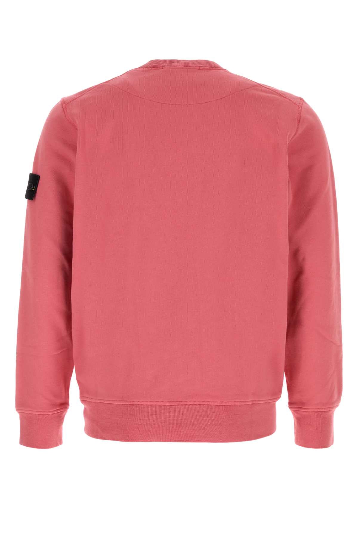 Stone Island Men Pink Cotton Sweatshirt STONE ISLAND