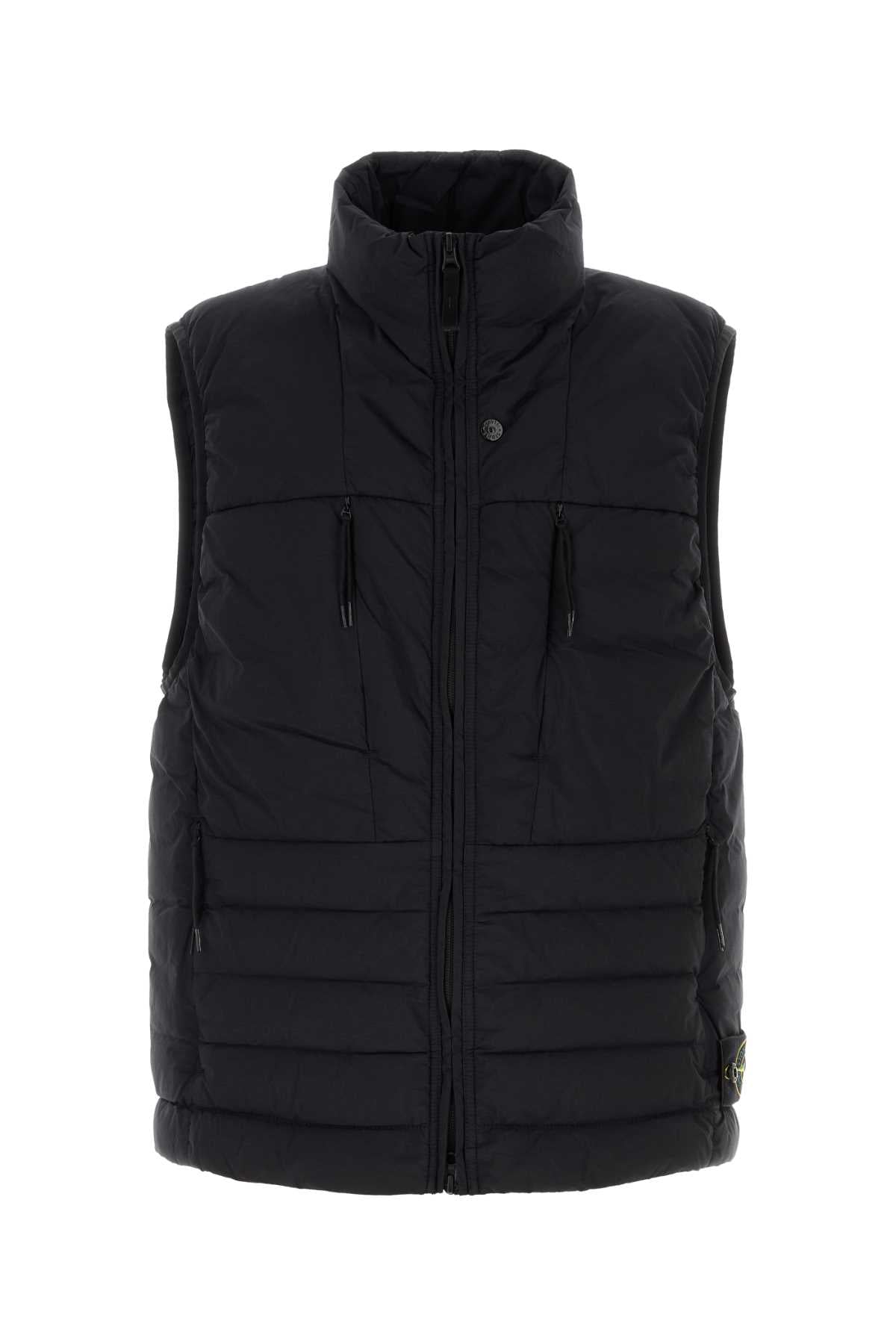 Stone Island Men Black Stretch Nylon Down Jacket STONE ISLAND