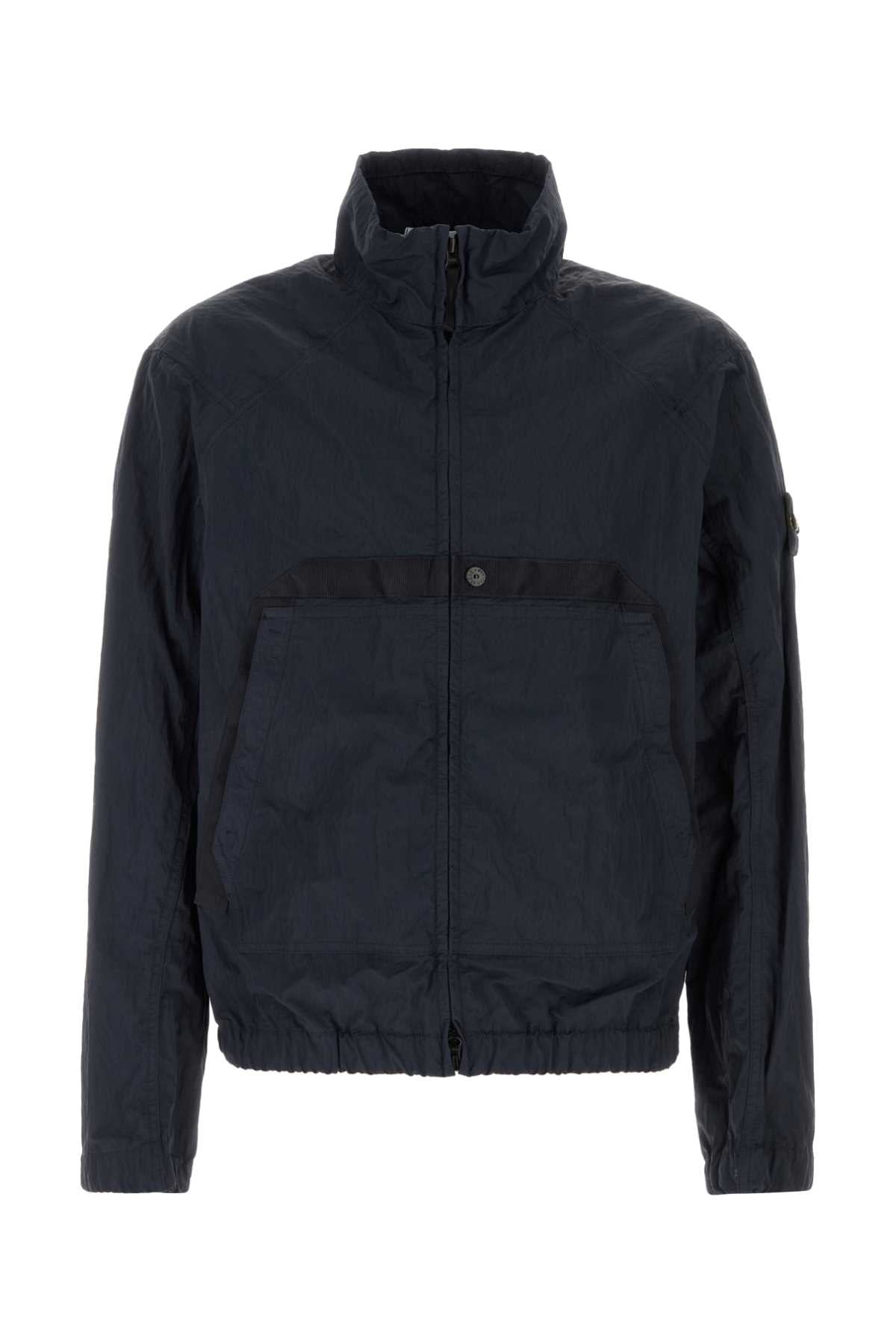 Stone Island Men Dark Blue Nylon Jacket STONE ISLAND