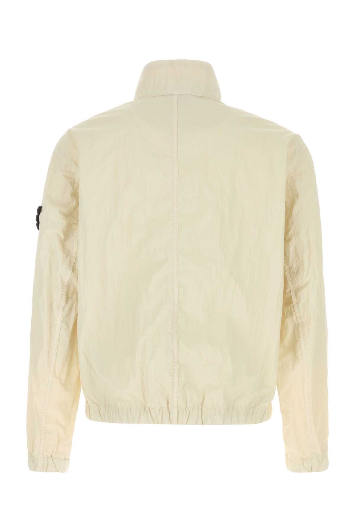 Stone Island Men Ivory Nylon Jacket STONE ISLAND