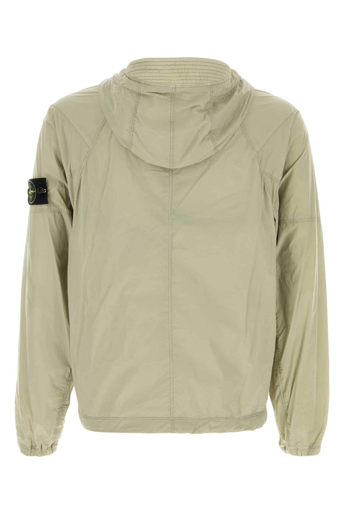 Stone Island Men Sage Green Stretch Nylon Jacket STONE ISLAND
