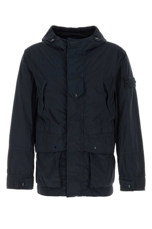 Stone Island Men Midnight Blue Nylon Parka STONE ISLAND
