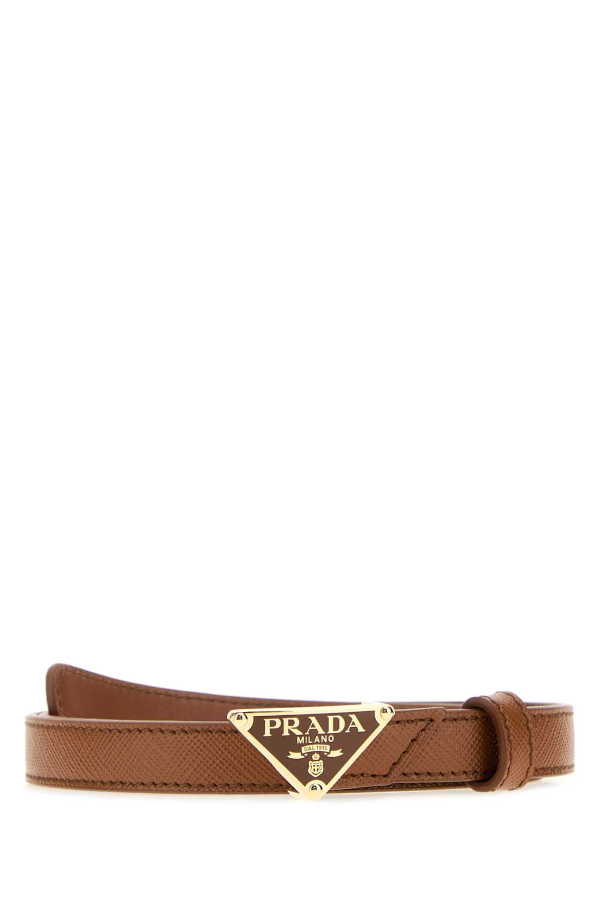 Prada Women Camel Leather Belt PRADA